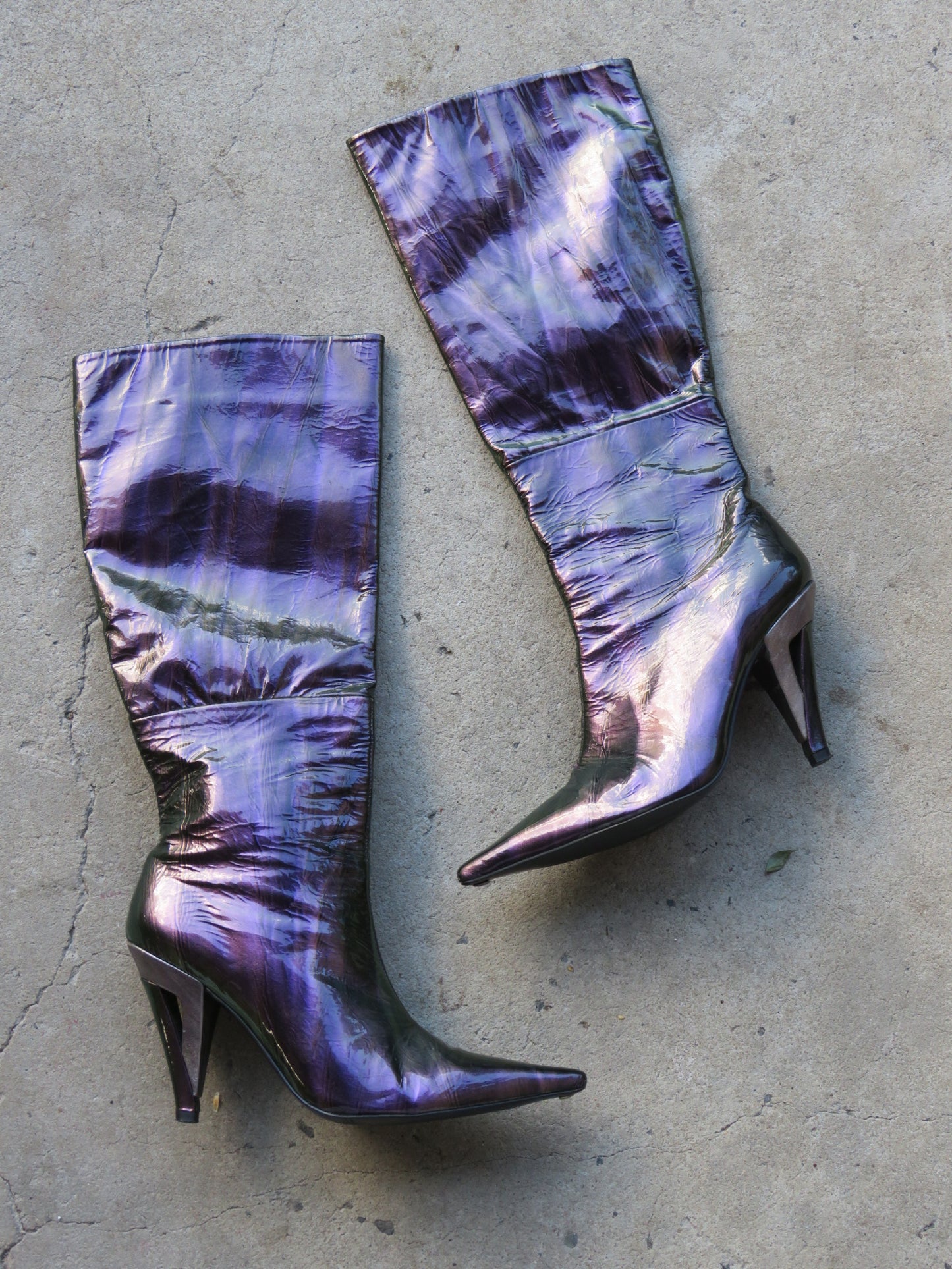 Purple/Green Calf Boots