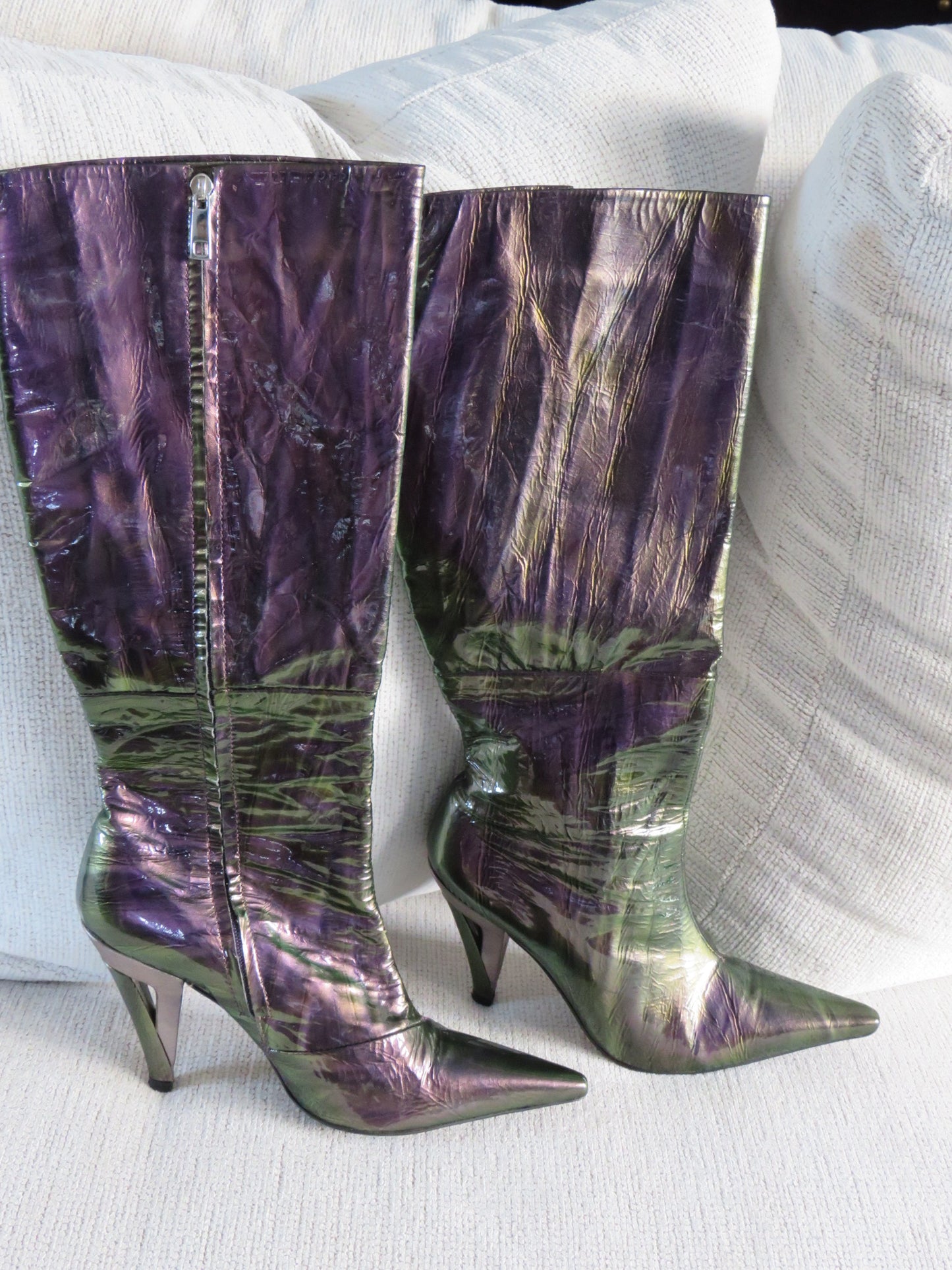 Purple/Green Calf Boots