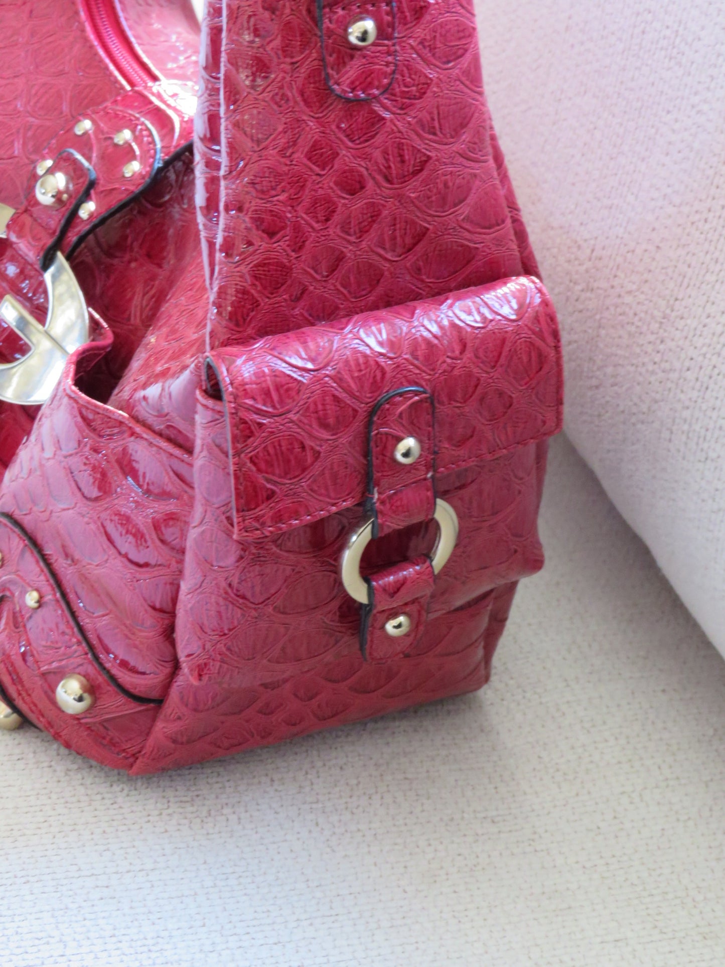 Croc Red/Pink Guess Bag