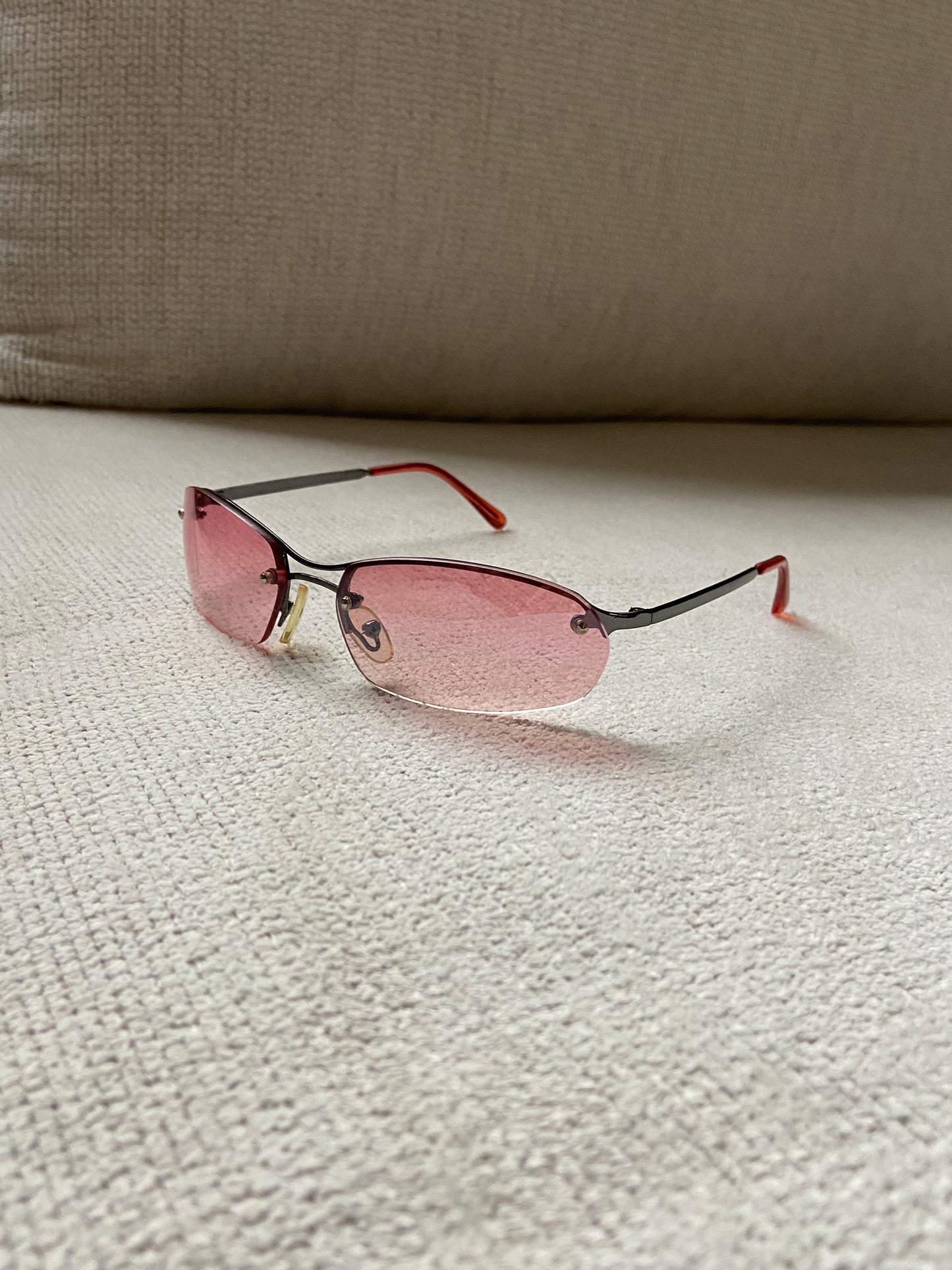 Burnt Pink Frameless sunglasses