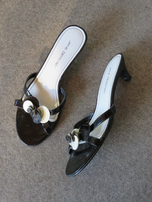 B&W PolkaDot Kitten Heels