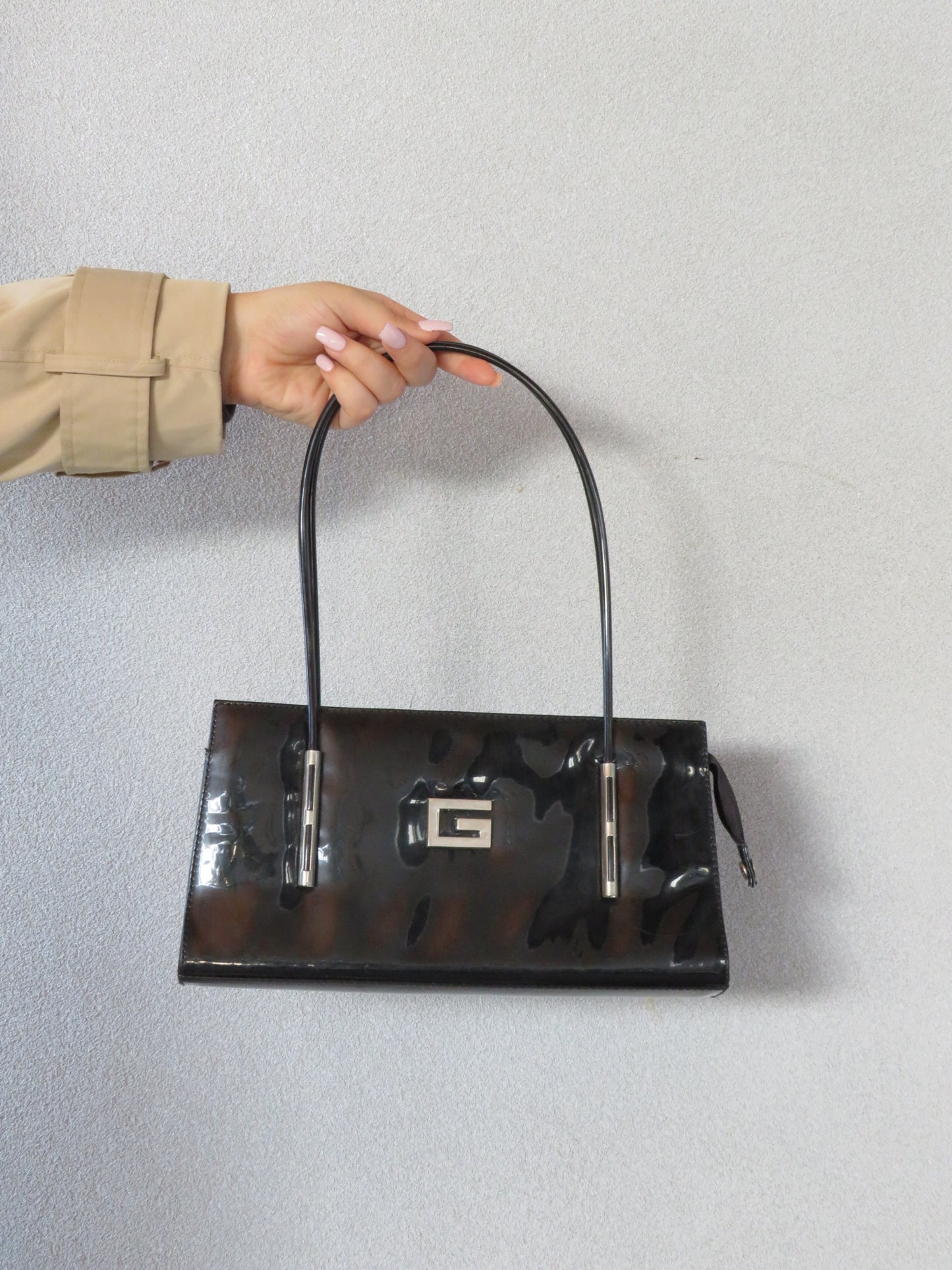 G Paitent Leather Bag