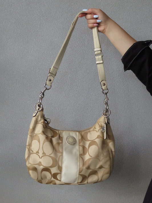 Beige Coach Crossbody Bag