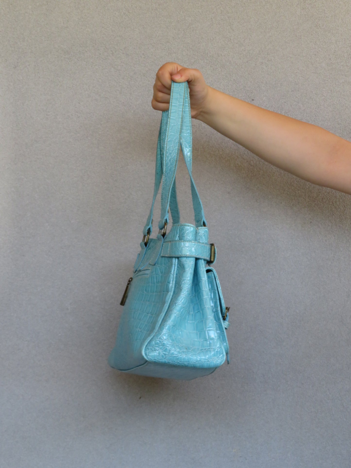 Baby Blue Cargo Shoulder Bag