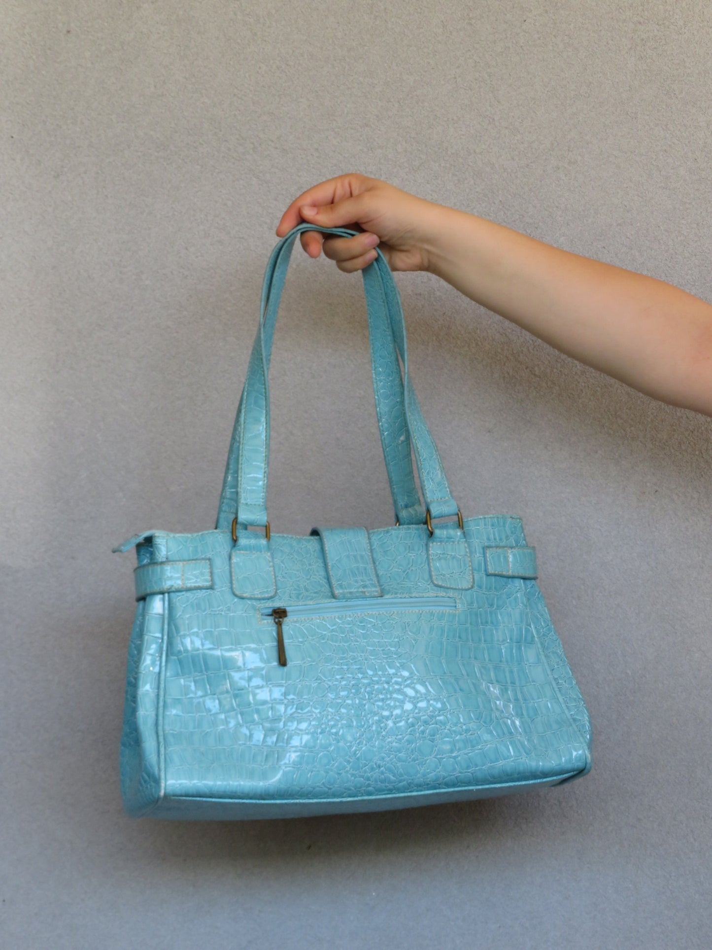 Baby Blue Cargo Shoulder Bag