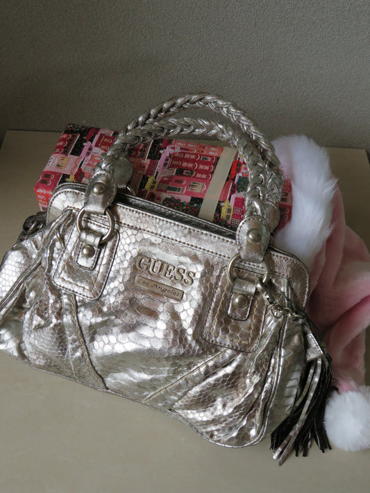 Metallic Croc Guess Handbag