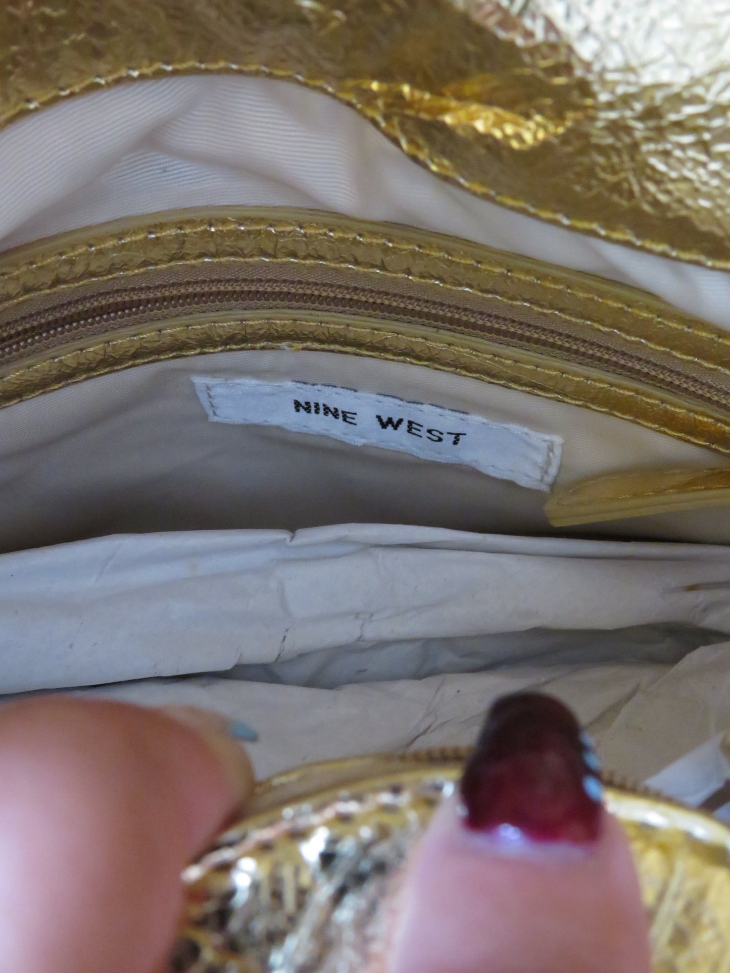 Metallic Gold Nine West Bag