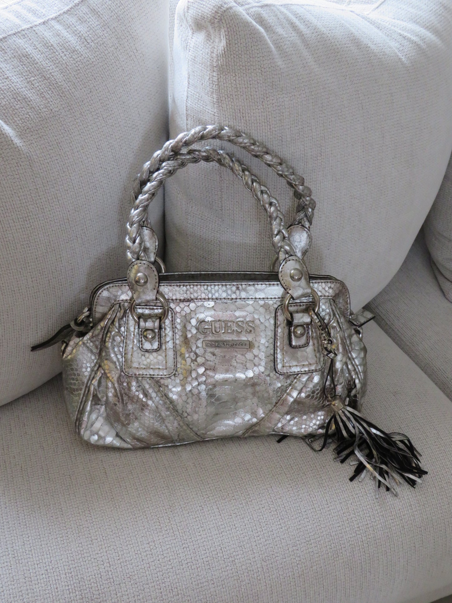 Metallic Croc Guess Handbag