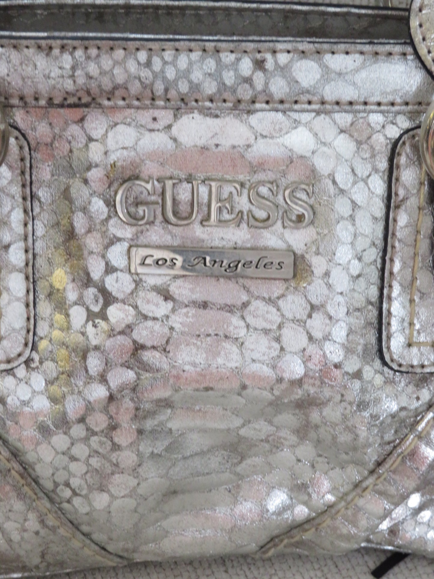 Metallic Croc Guess Handbag