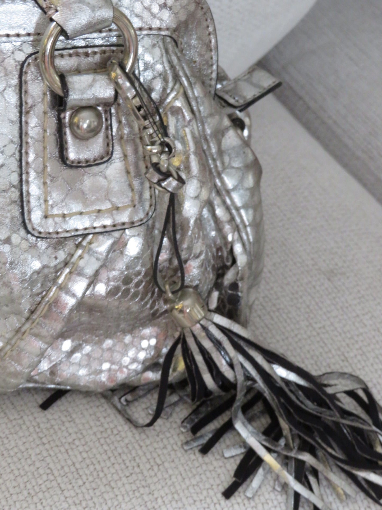 Metallic Croc Guess Handbag