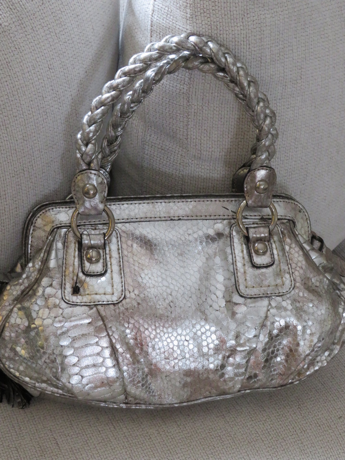 Metallic Croc Guess Handbag