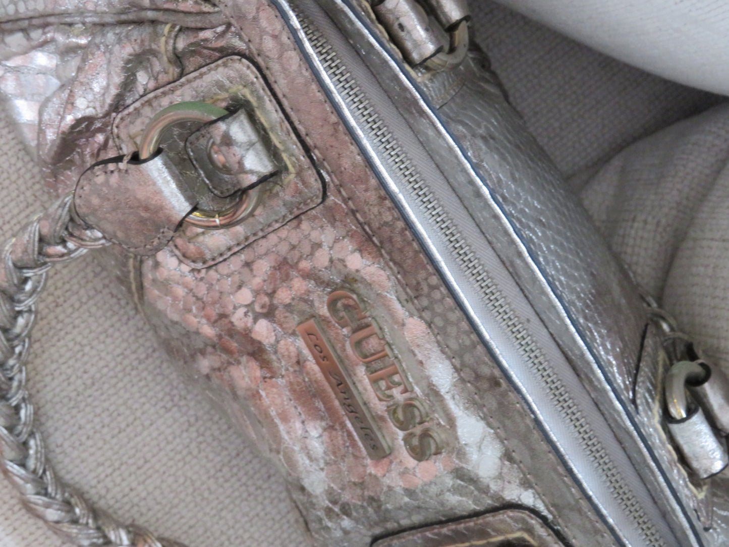 Metallic Croc Guess Handbag