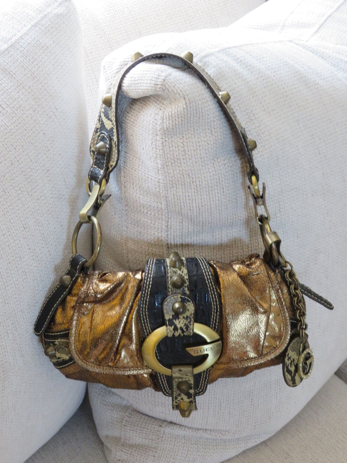 Bronze Guess Shoulder Bag