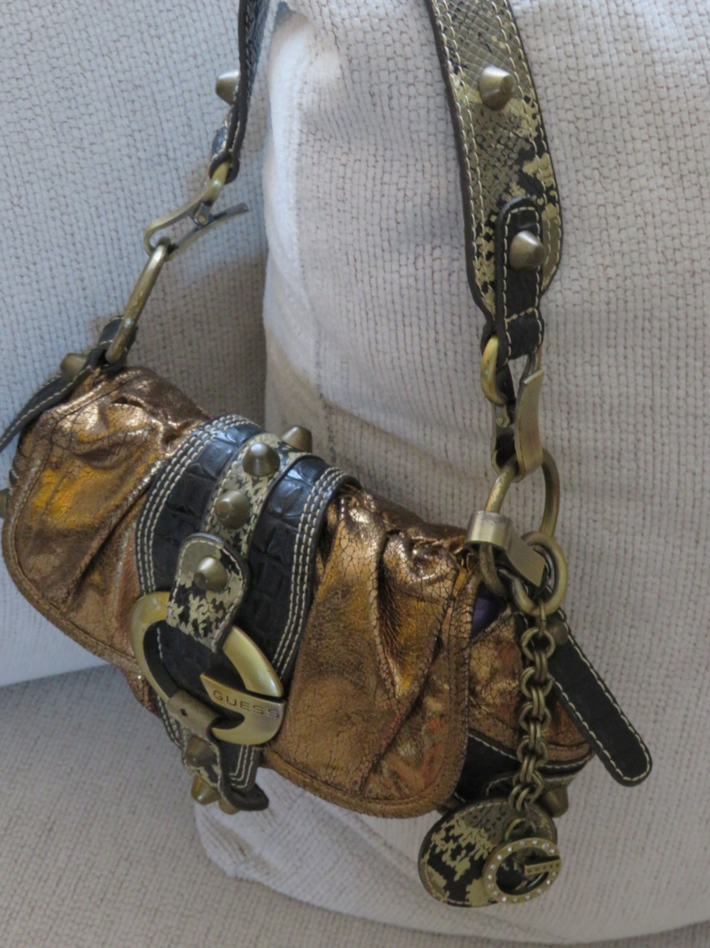 Bronze Guess Shoulder Bag