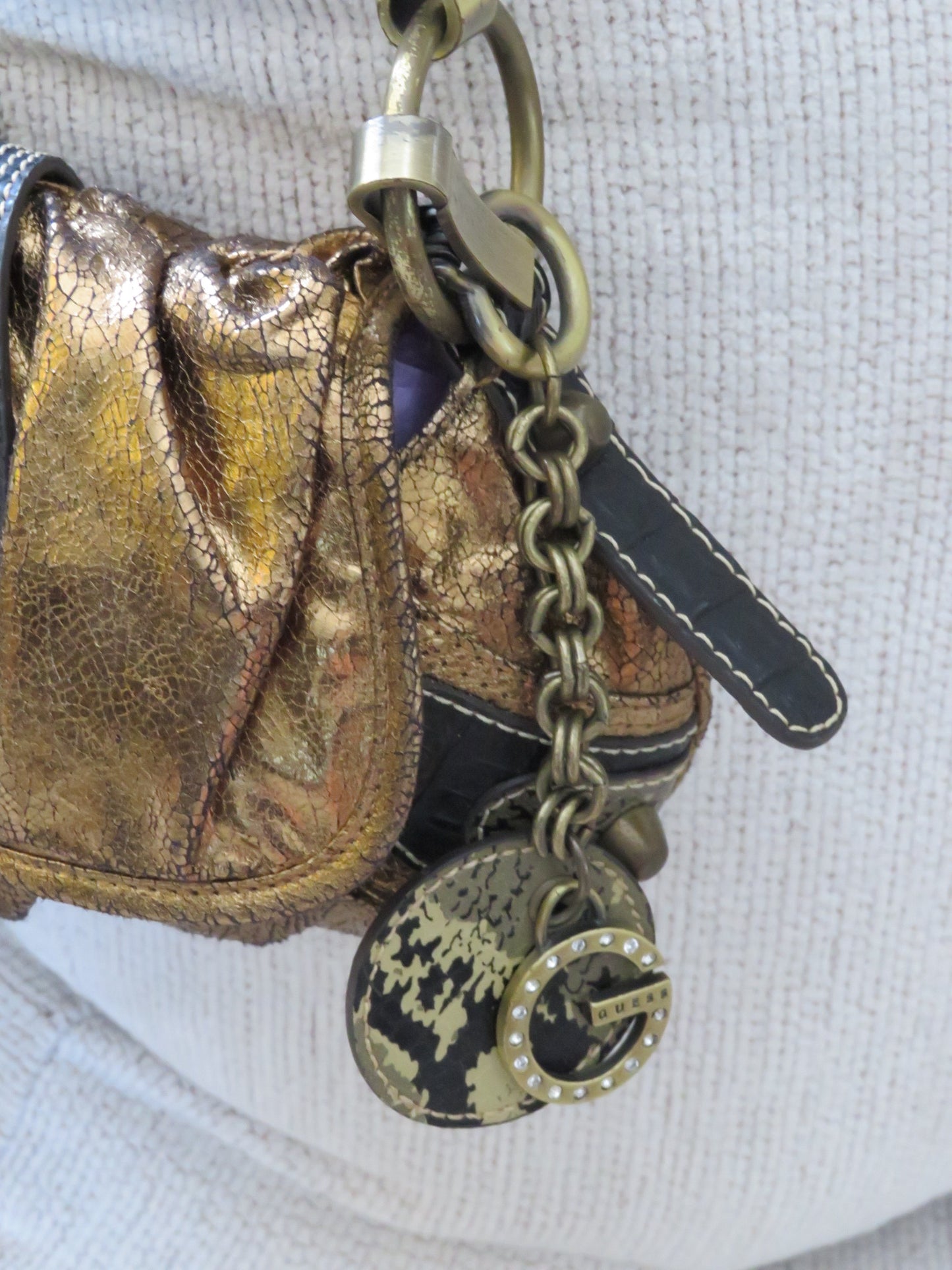 Bronze Guess Shoulder Bag