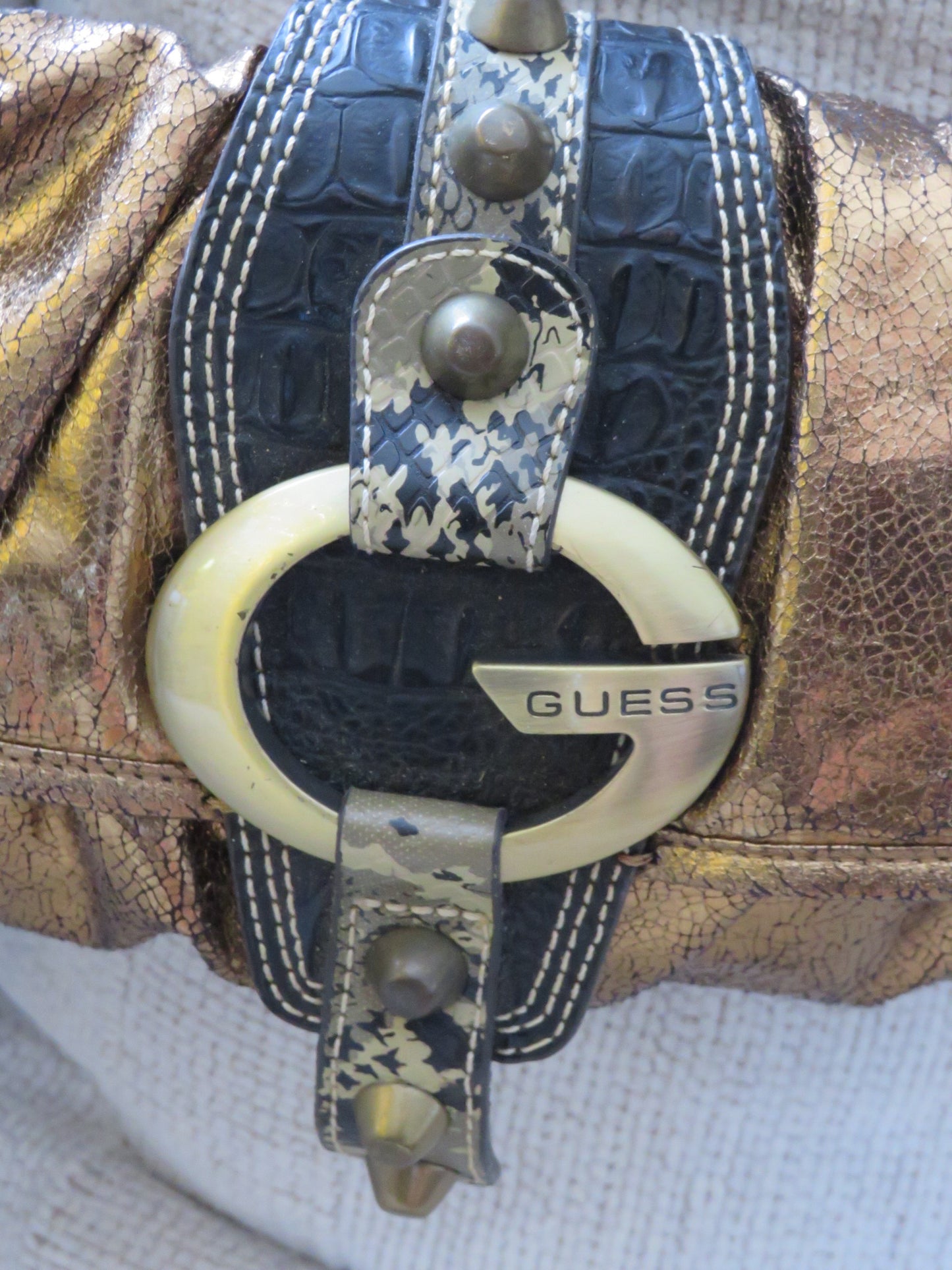 Bronze Guess Shoulder Bag