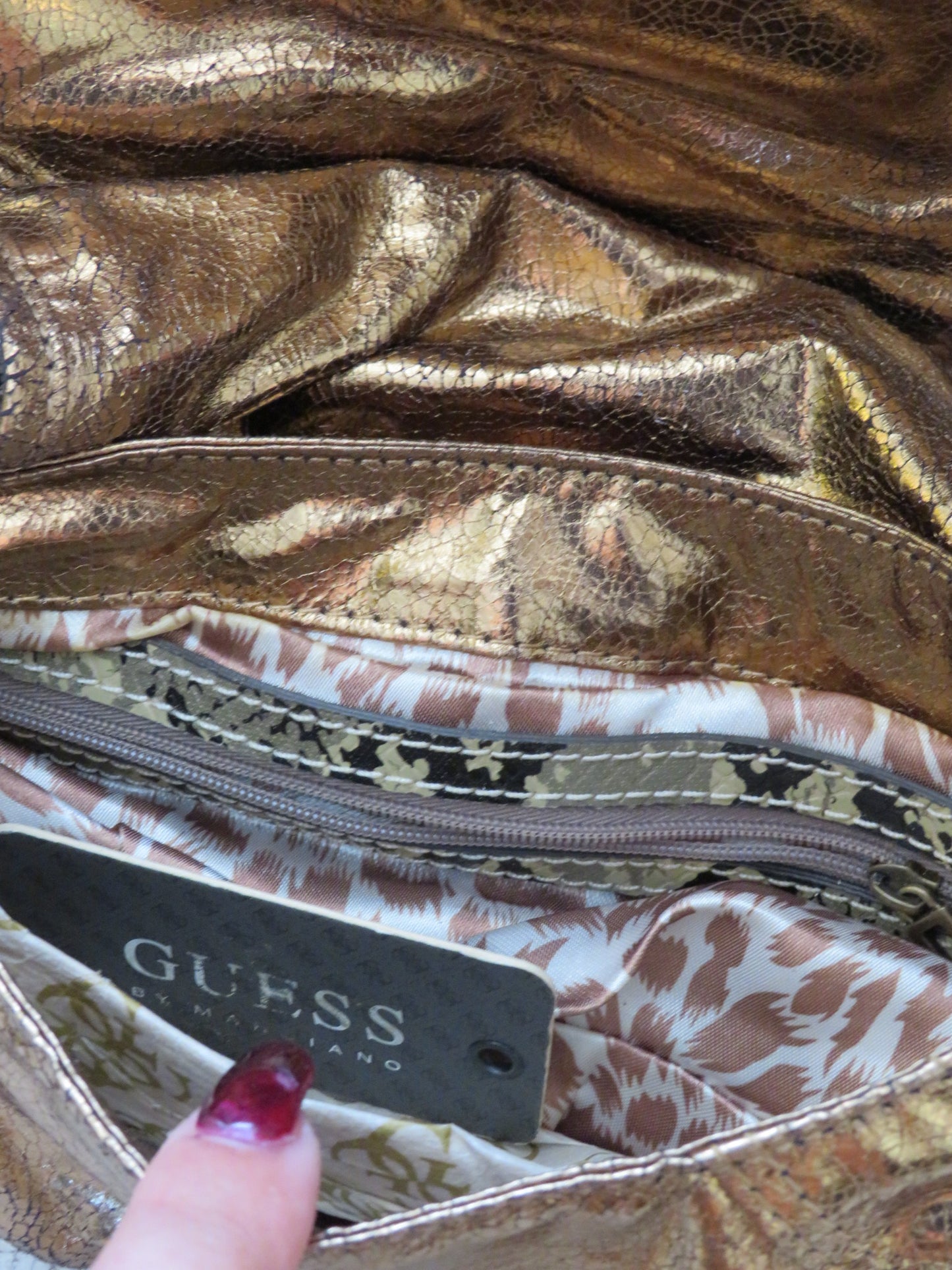 Bronze Guess Shoulder Bag