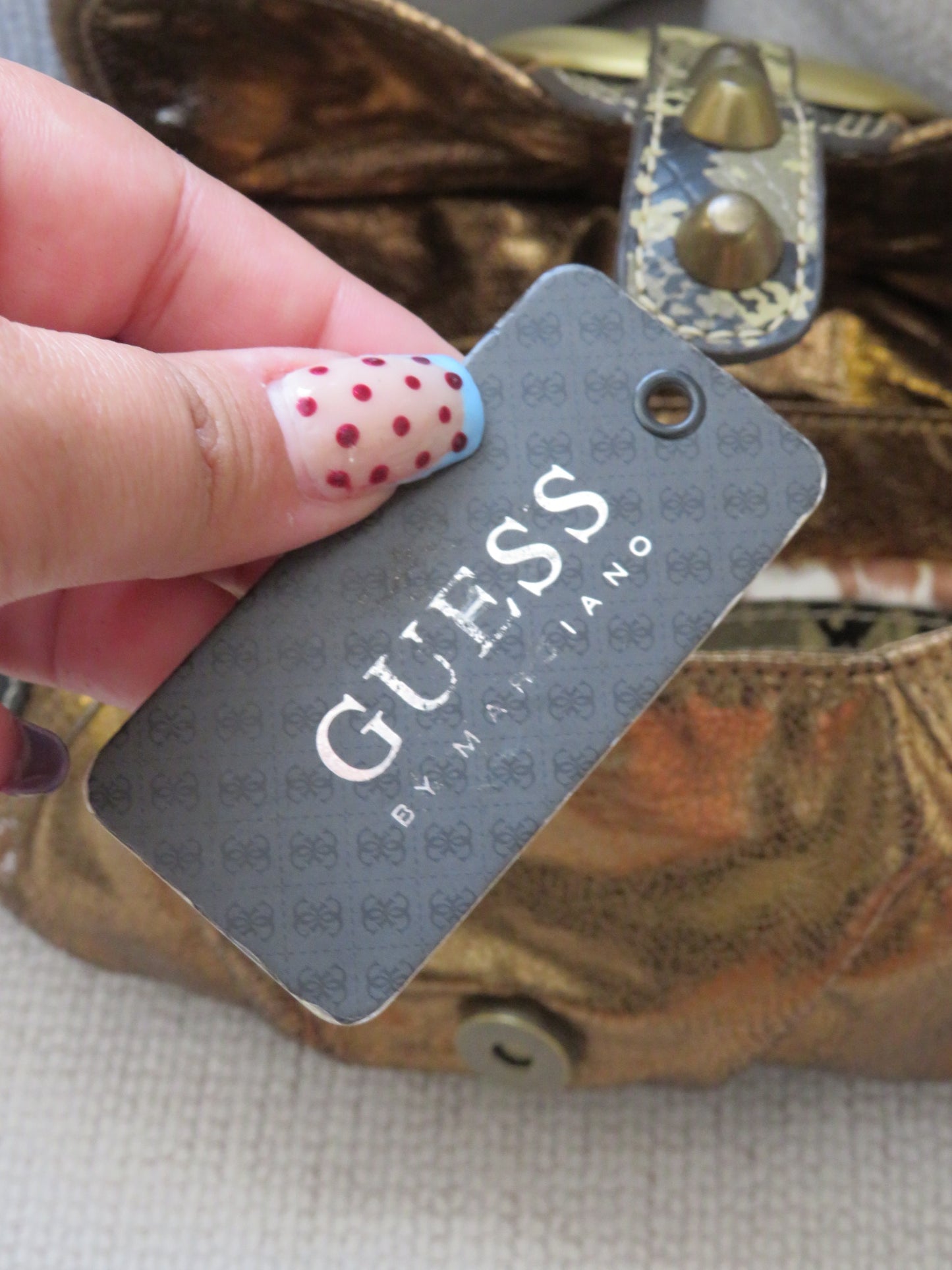 Bronze Guess Shoulder Bag