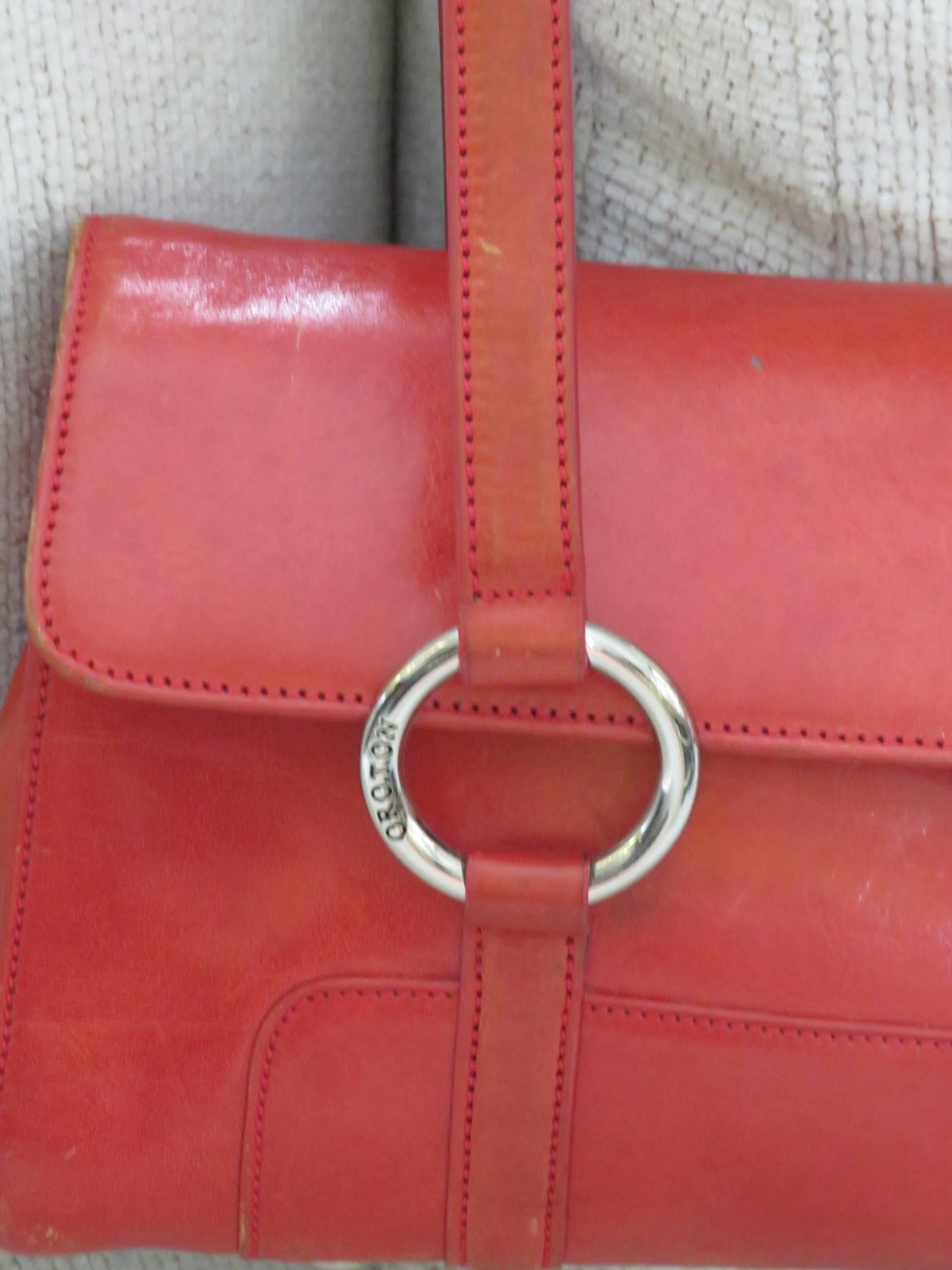 Red Leather Oroton Bag