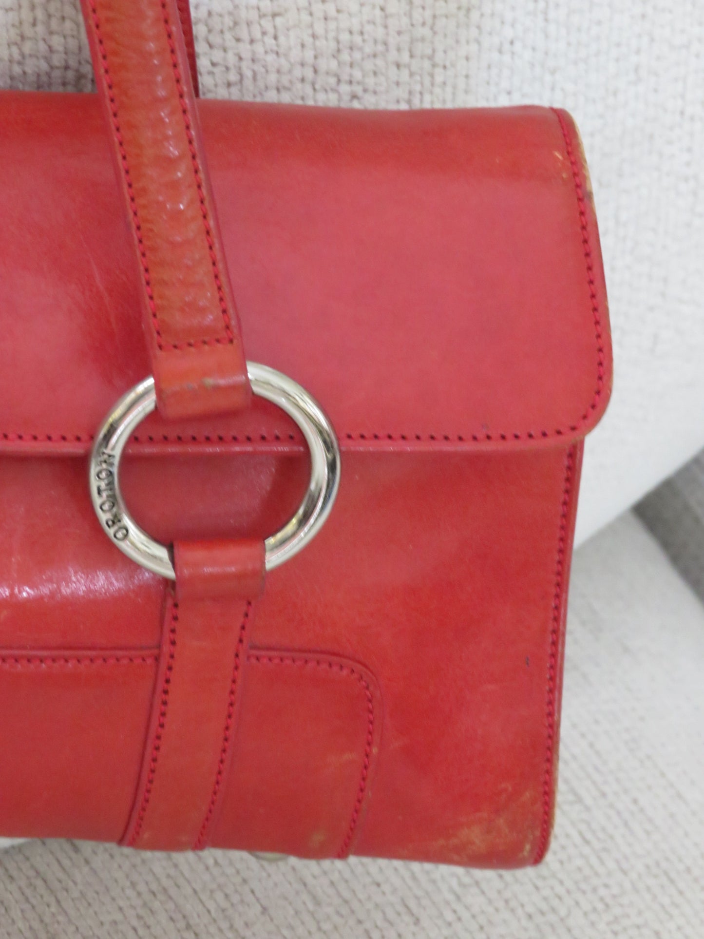 Red Leather Oroton Bag