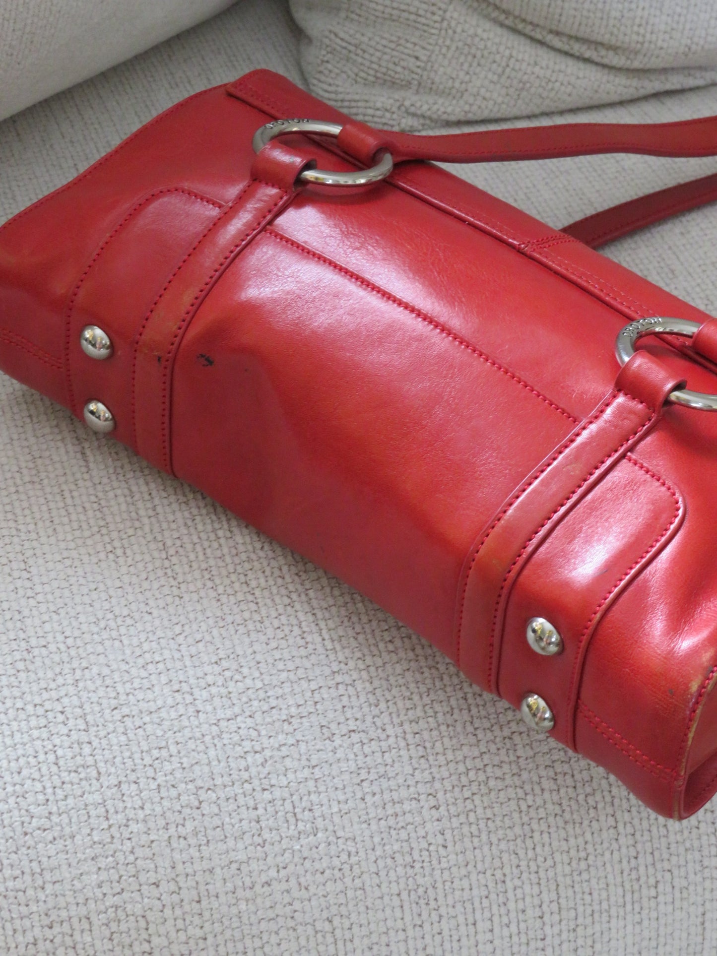 Red Leather Oroton Bag