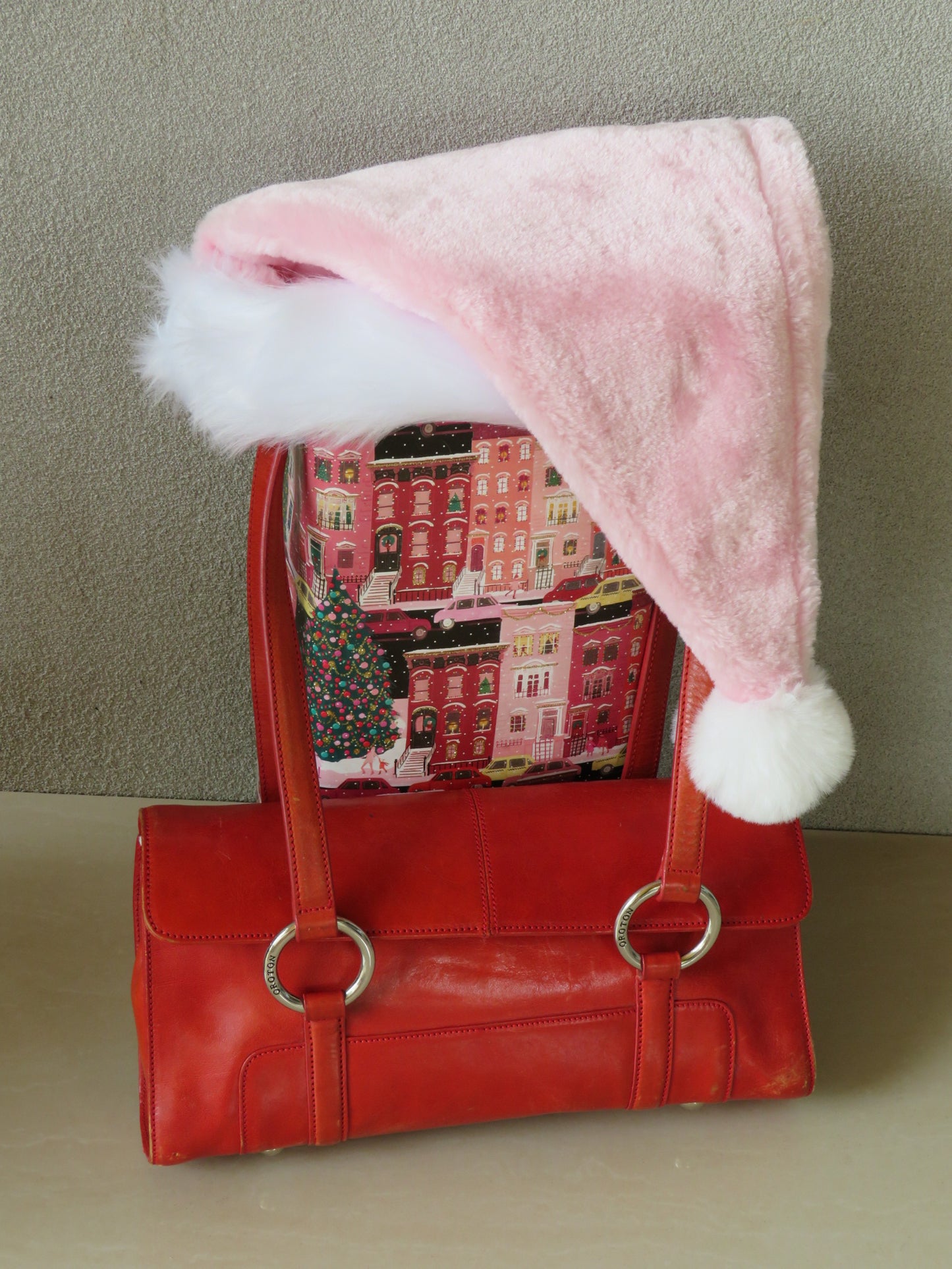 Red Leather Oroton Bag