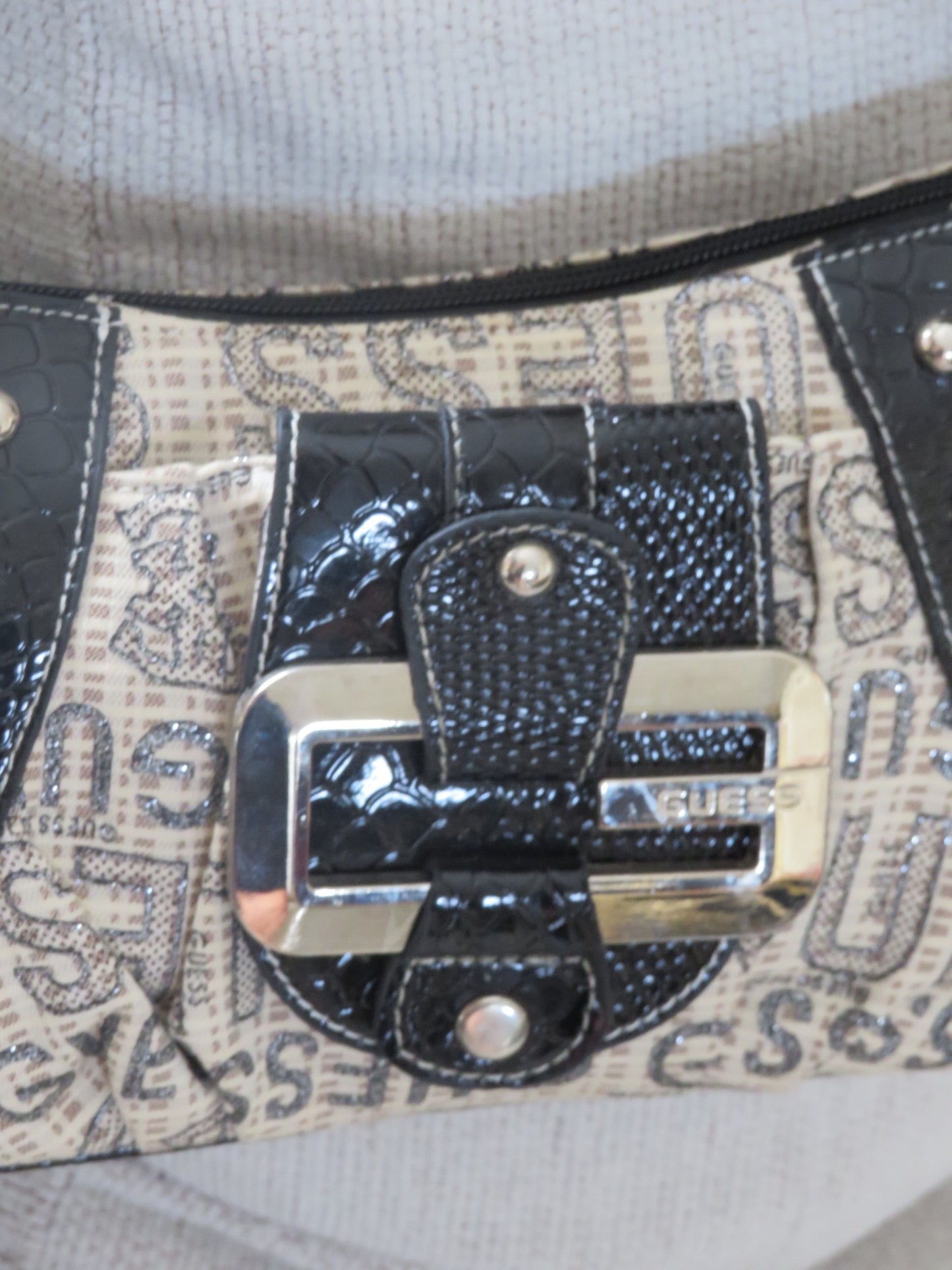 Vintage Guess Sparkly Monogram Bag