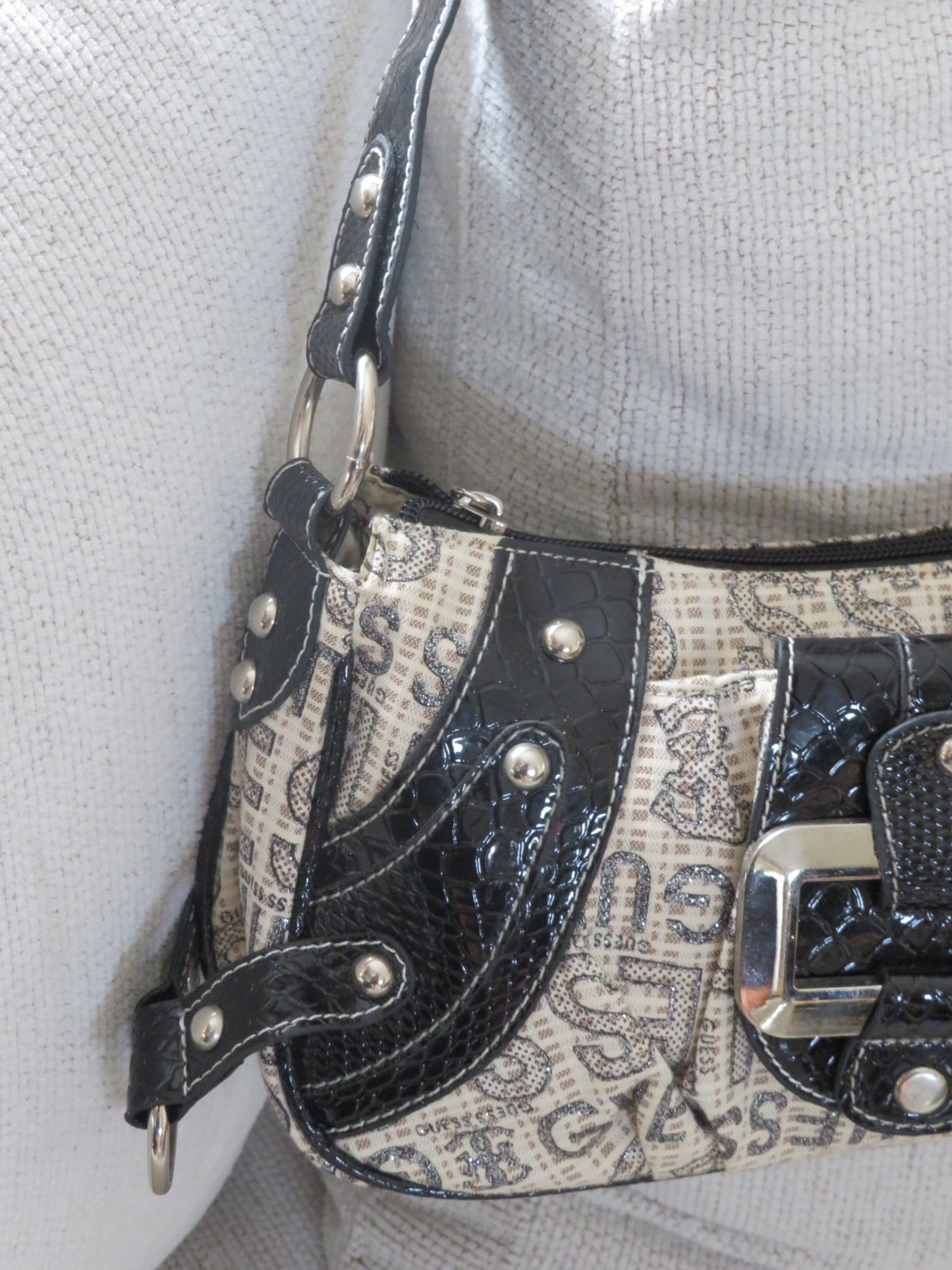 Vintage Guess Sparkly Monogram Bag