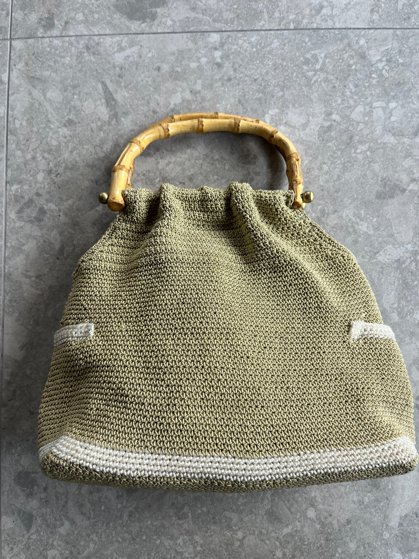 Bamboo Green Knitted Bag