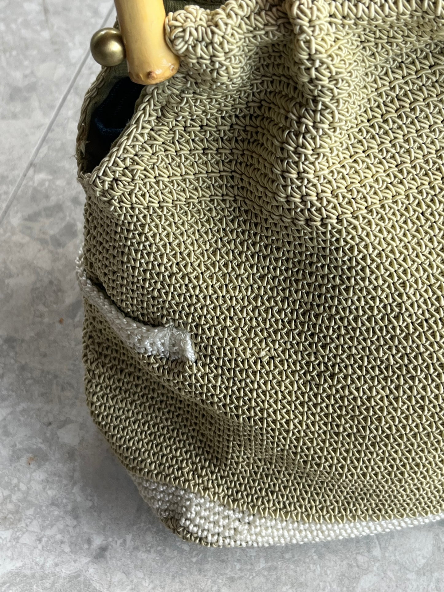 Bamboo Green Knitted Bag