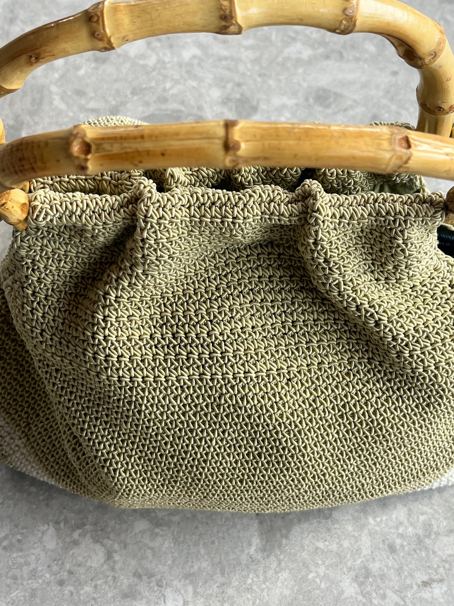 Bamboo Green Knitted Bag