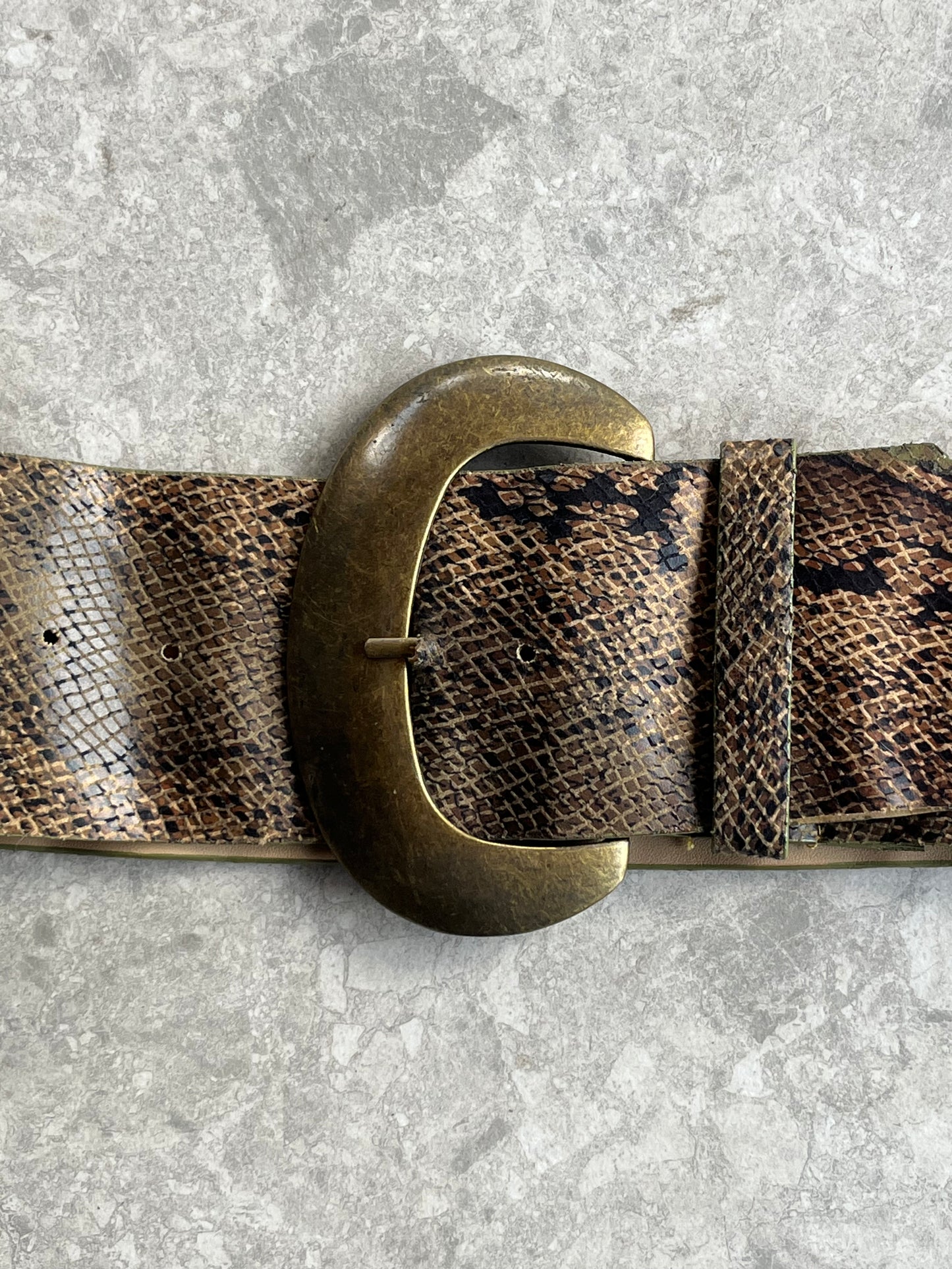 Snakeskin Buckle Belt