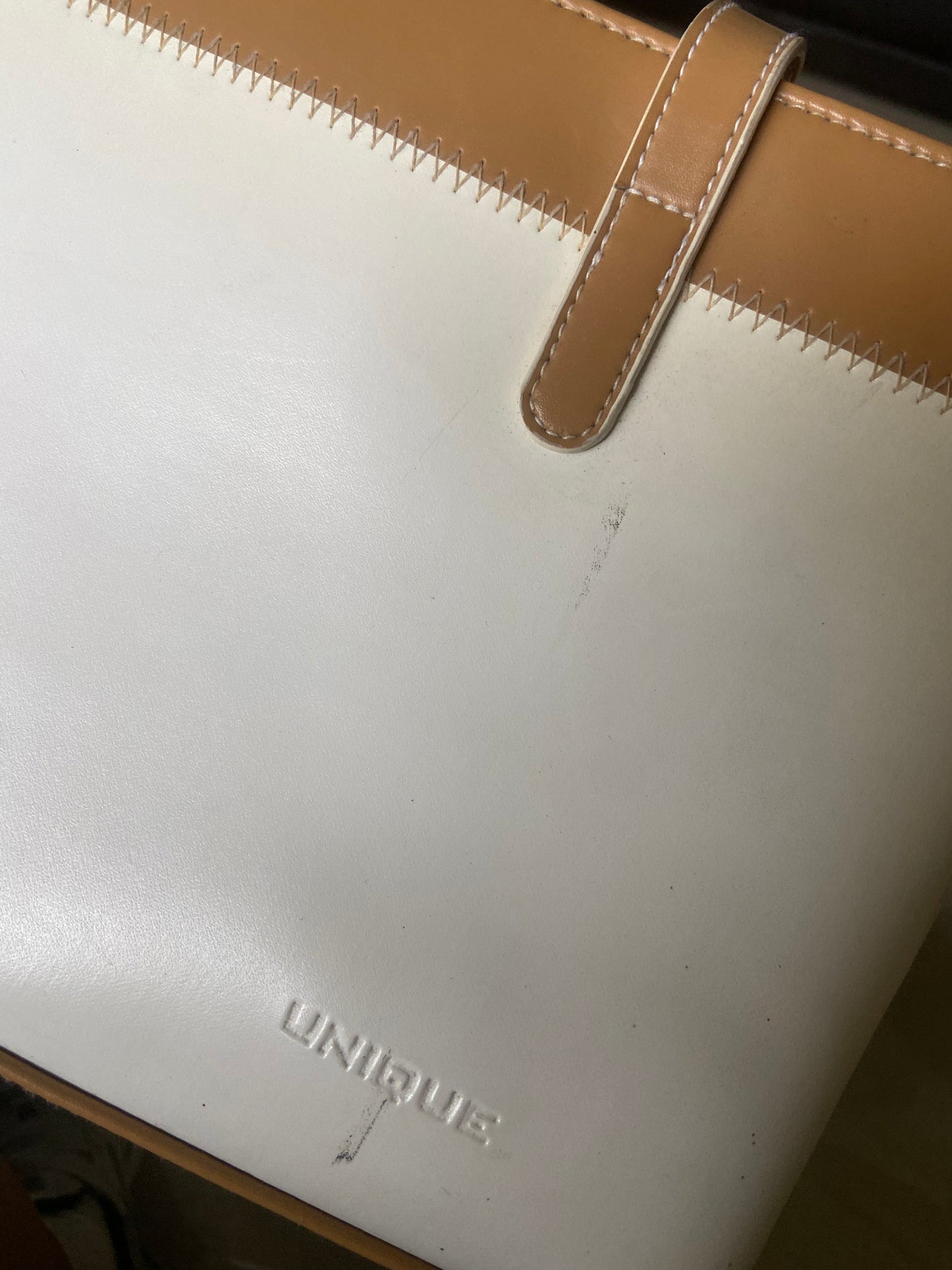 White-Tan Shoulder Bag