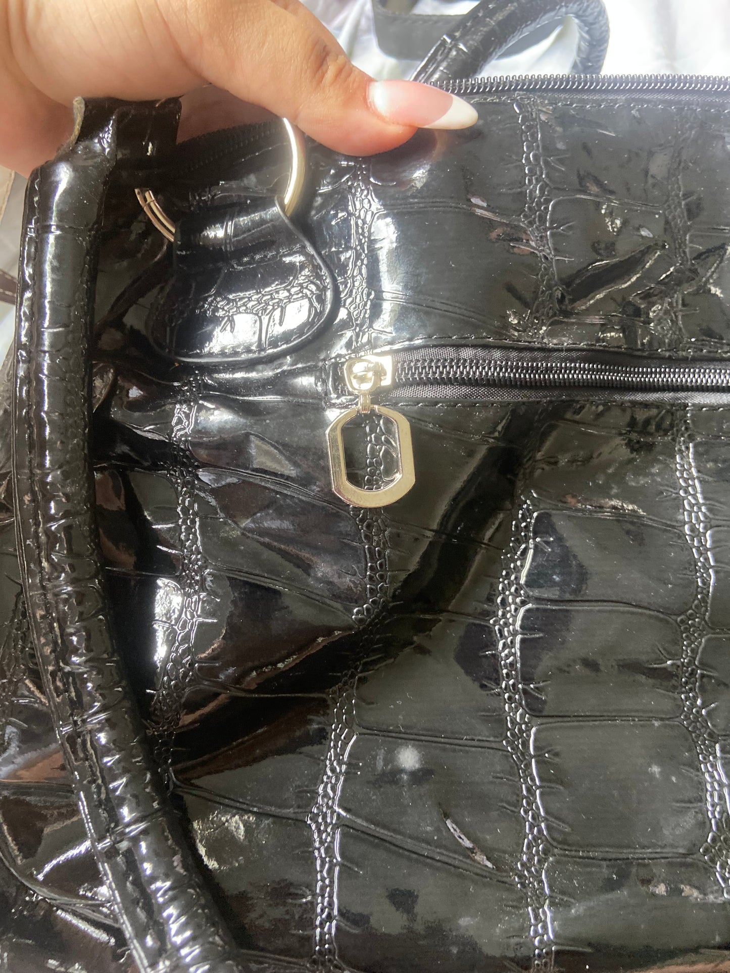 G Faux Leather Bag