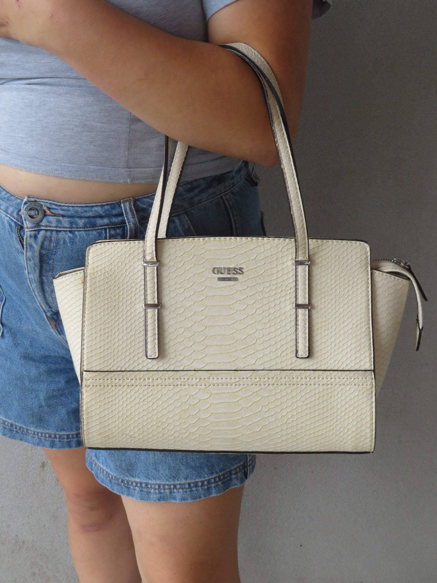 Croc Leather Guess Bag