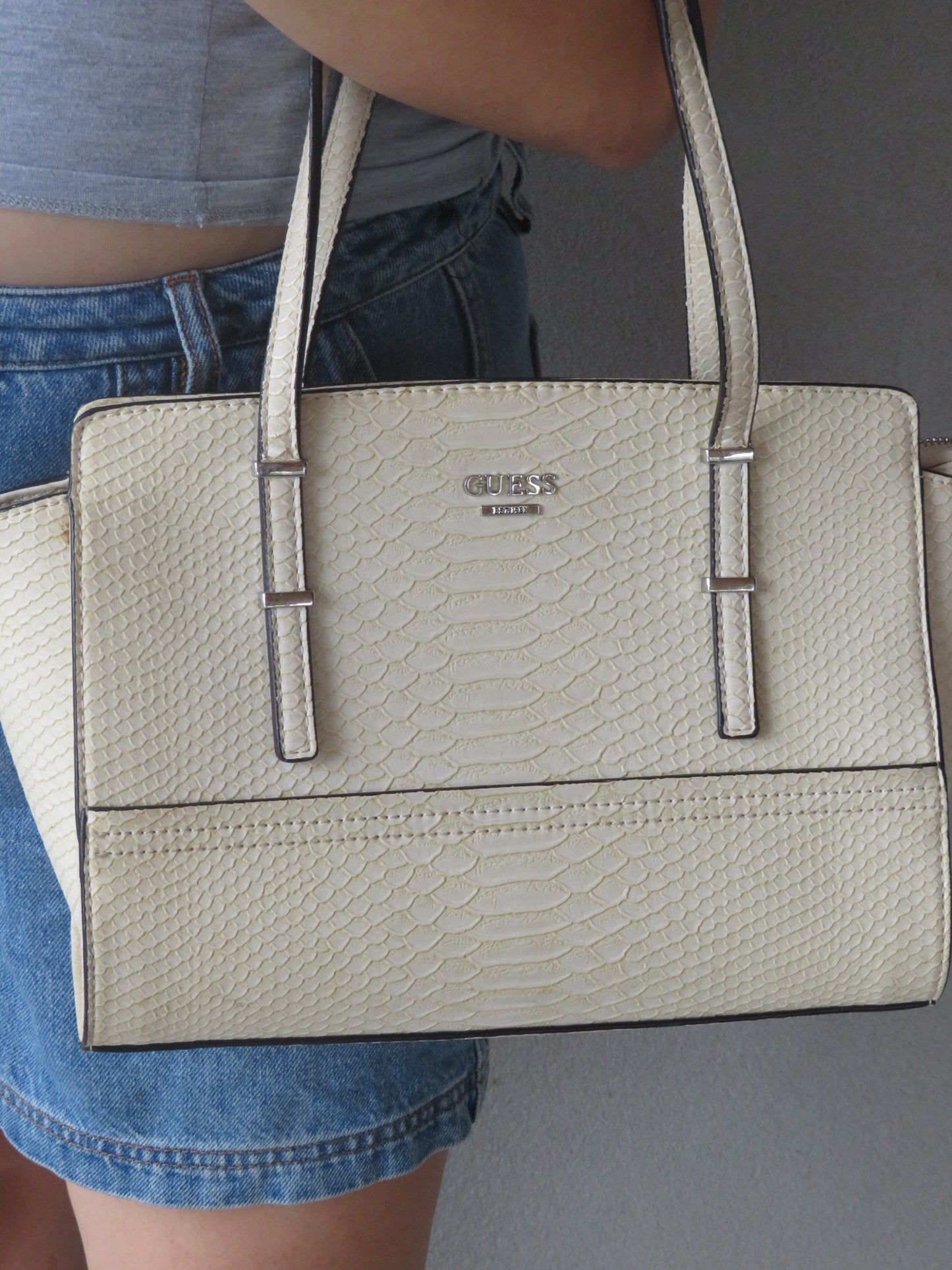 Croc Leather Guess Bag