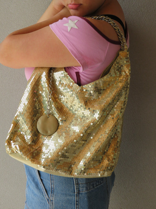 Gold Sequin Large Bag
