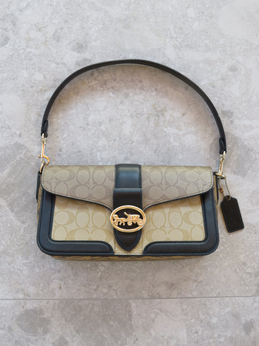 Coach Tabby Signature Saddle Bag