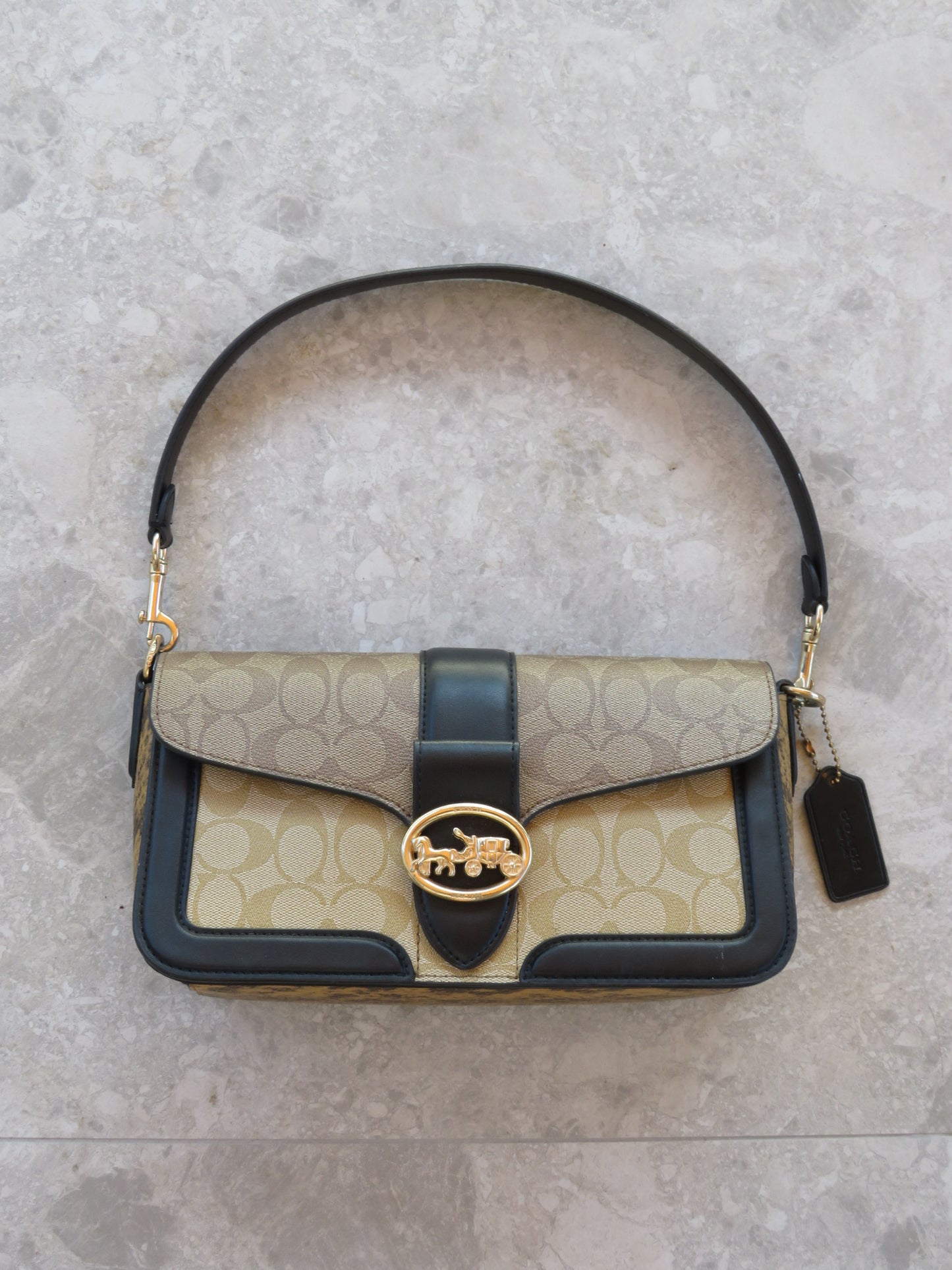 Coach Tabby Signature Saddle Bag