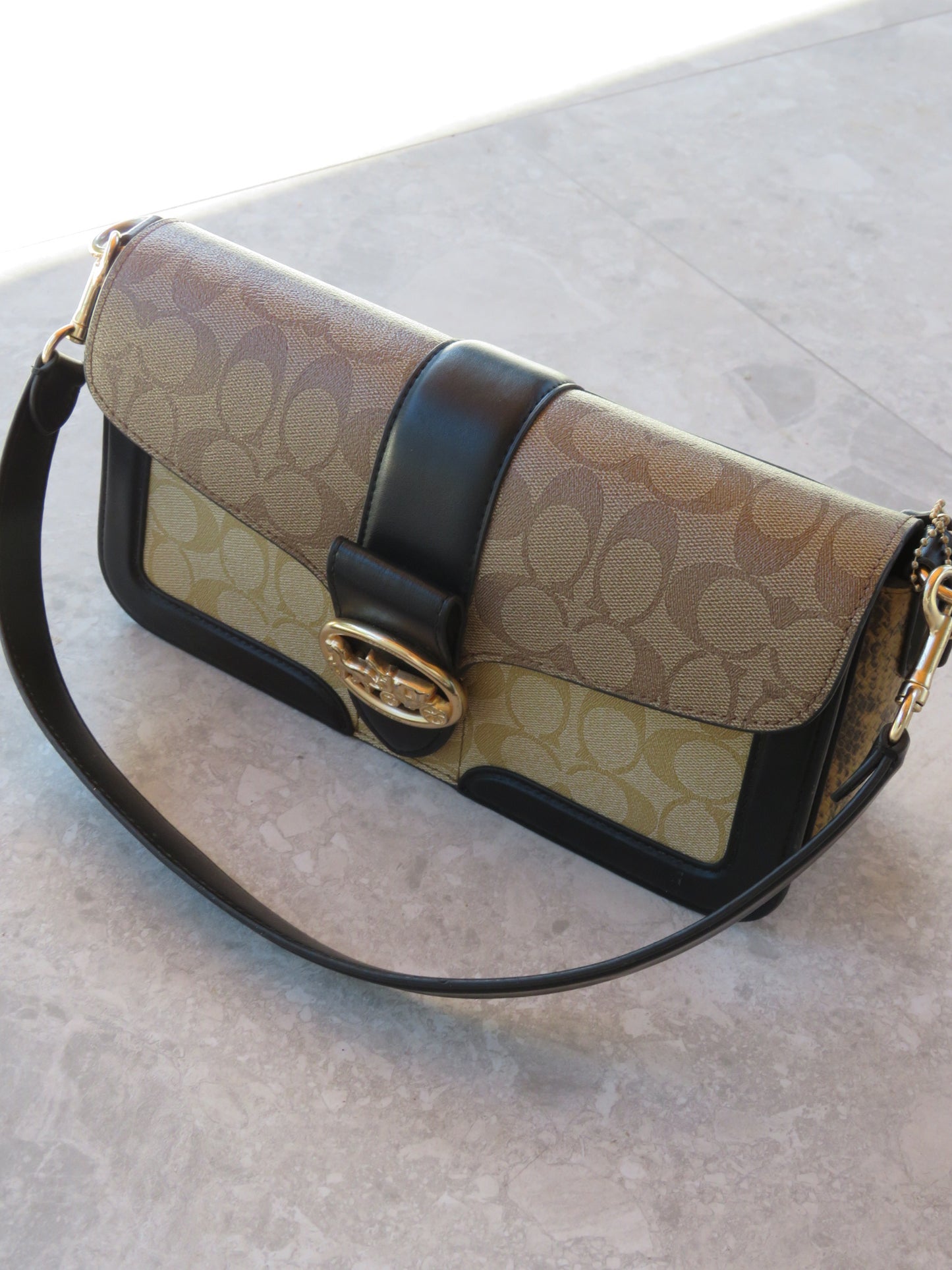 Coach Tabby Signature Saddle Bag