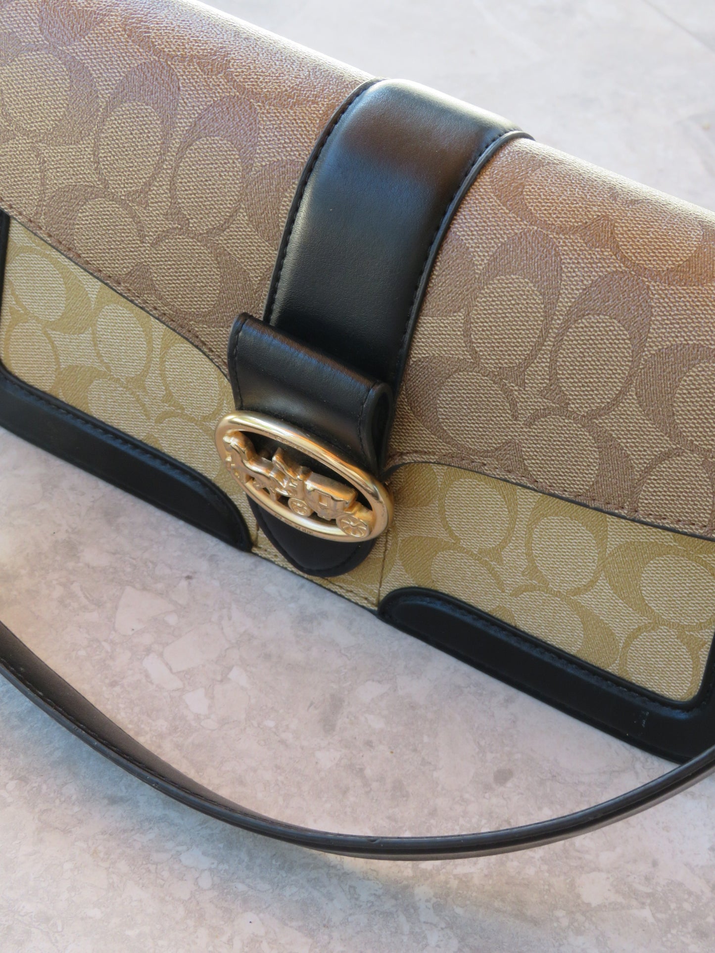 Coach Tabby Signature Saddle Bag