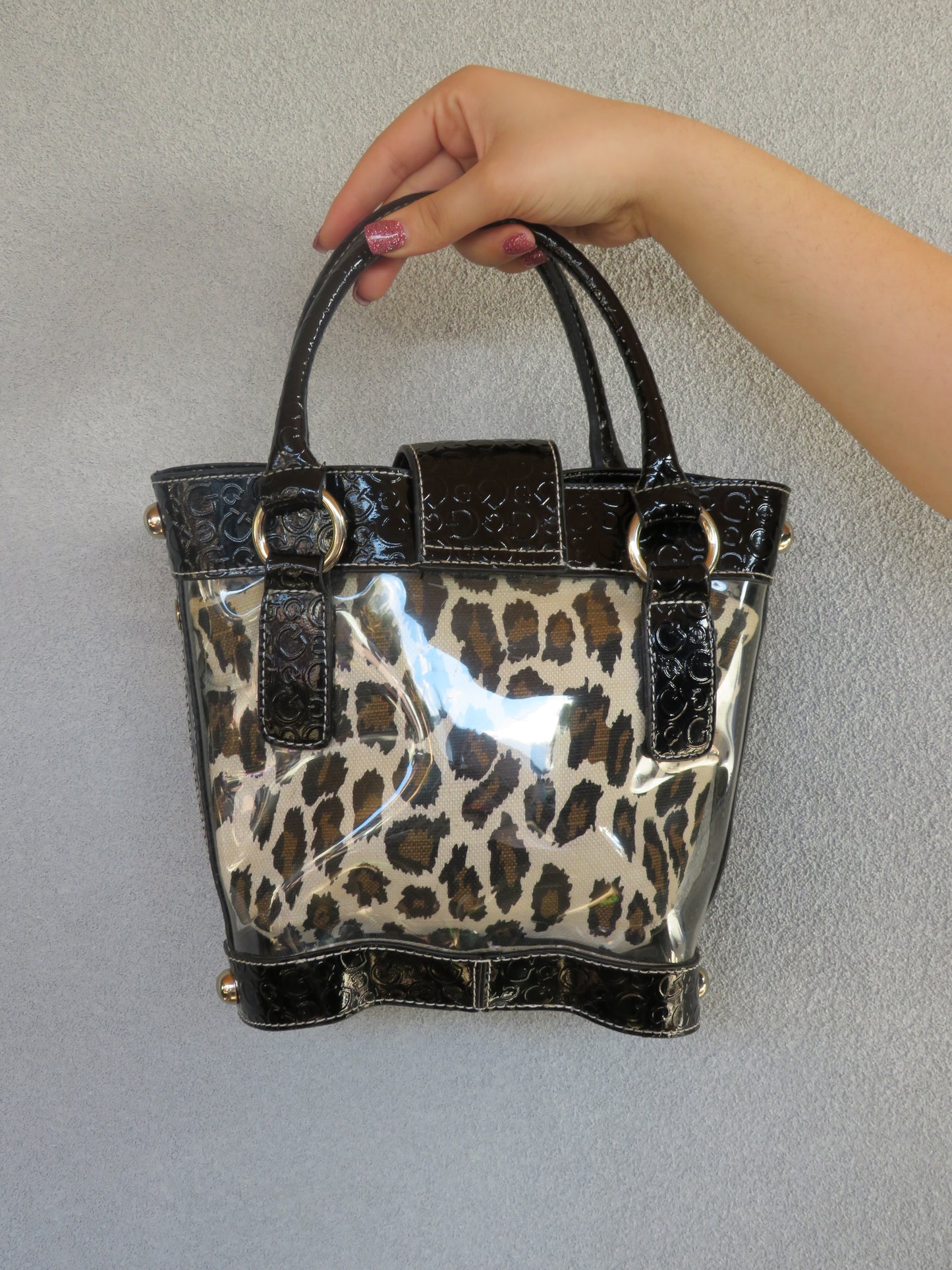 Guess Cheetah Bucket Bag