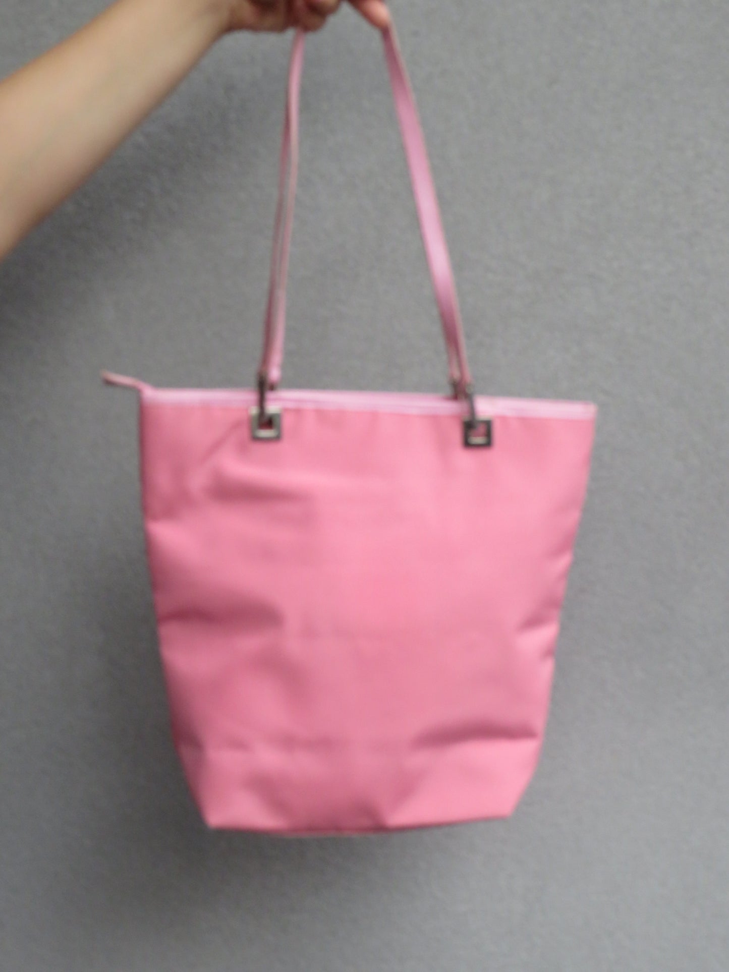 Pink Textured Graphic Bag