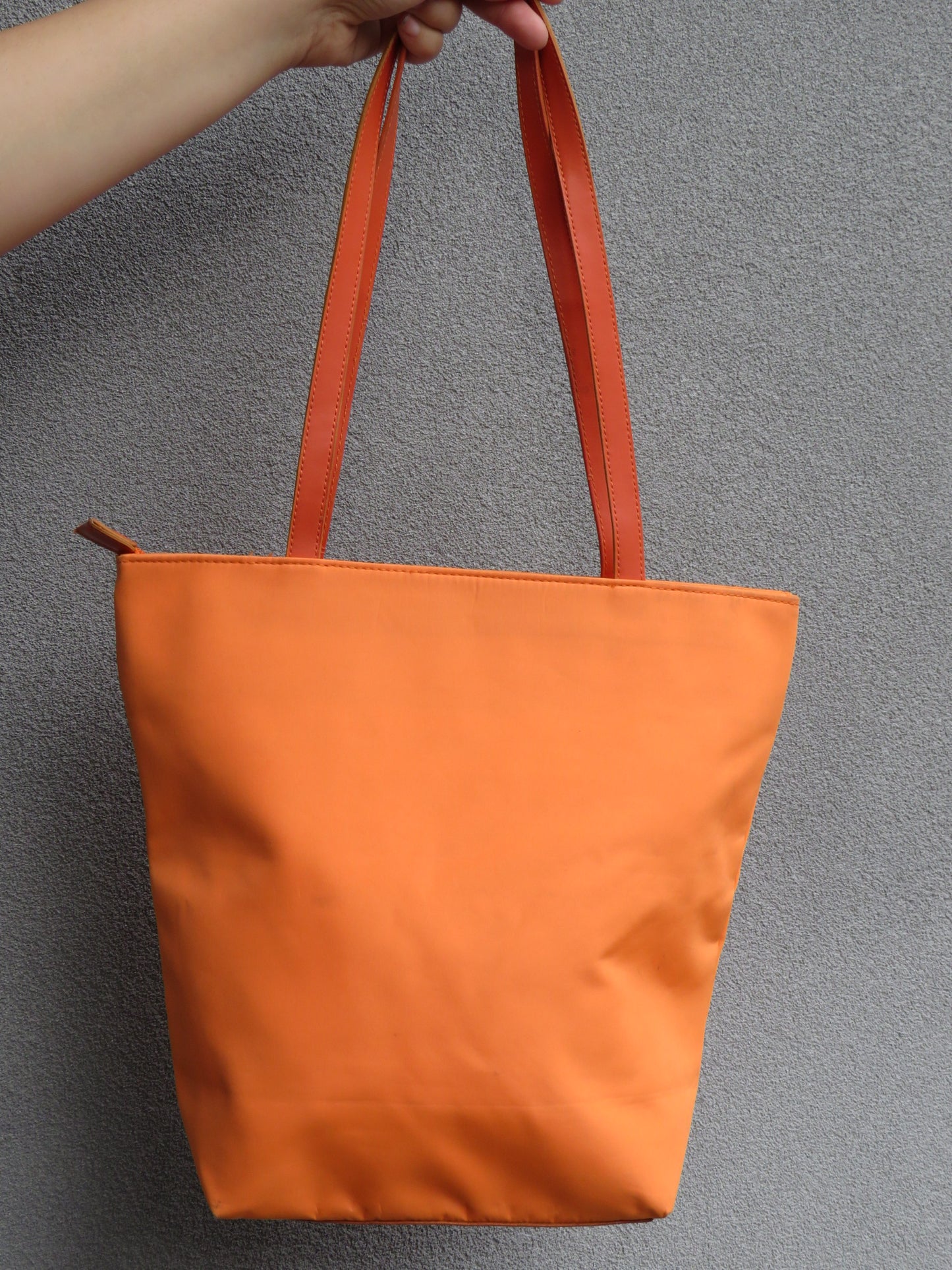 Orange Textured Graphic Bag