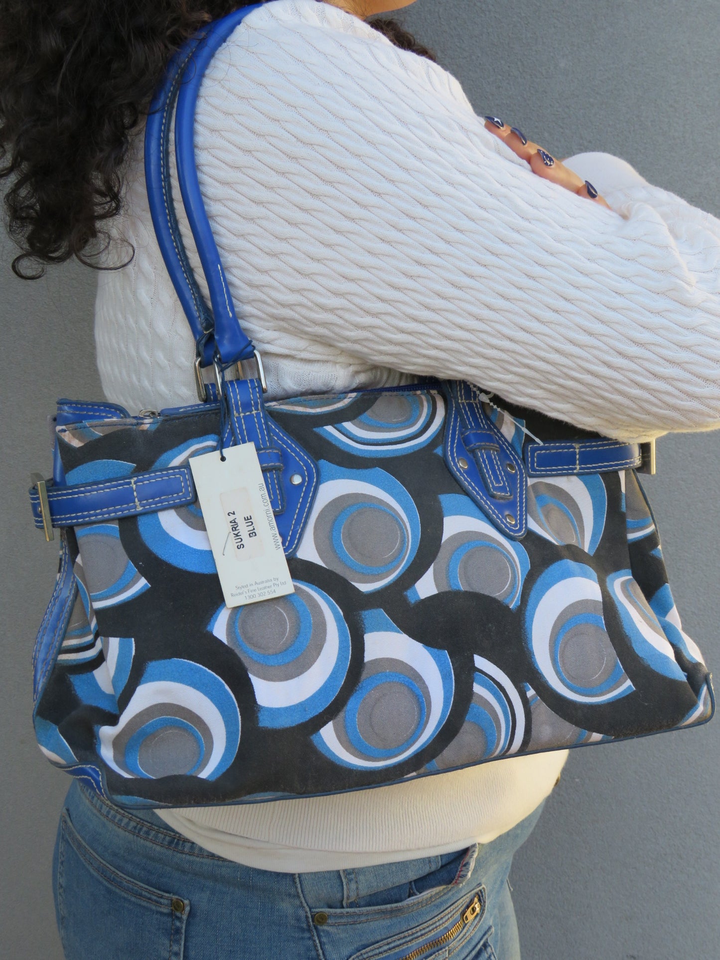 Blue Patterned Bag
