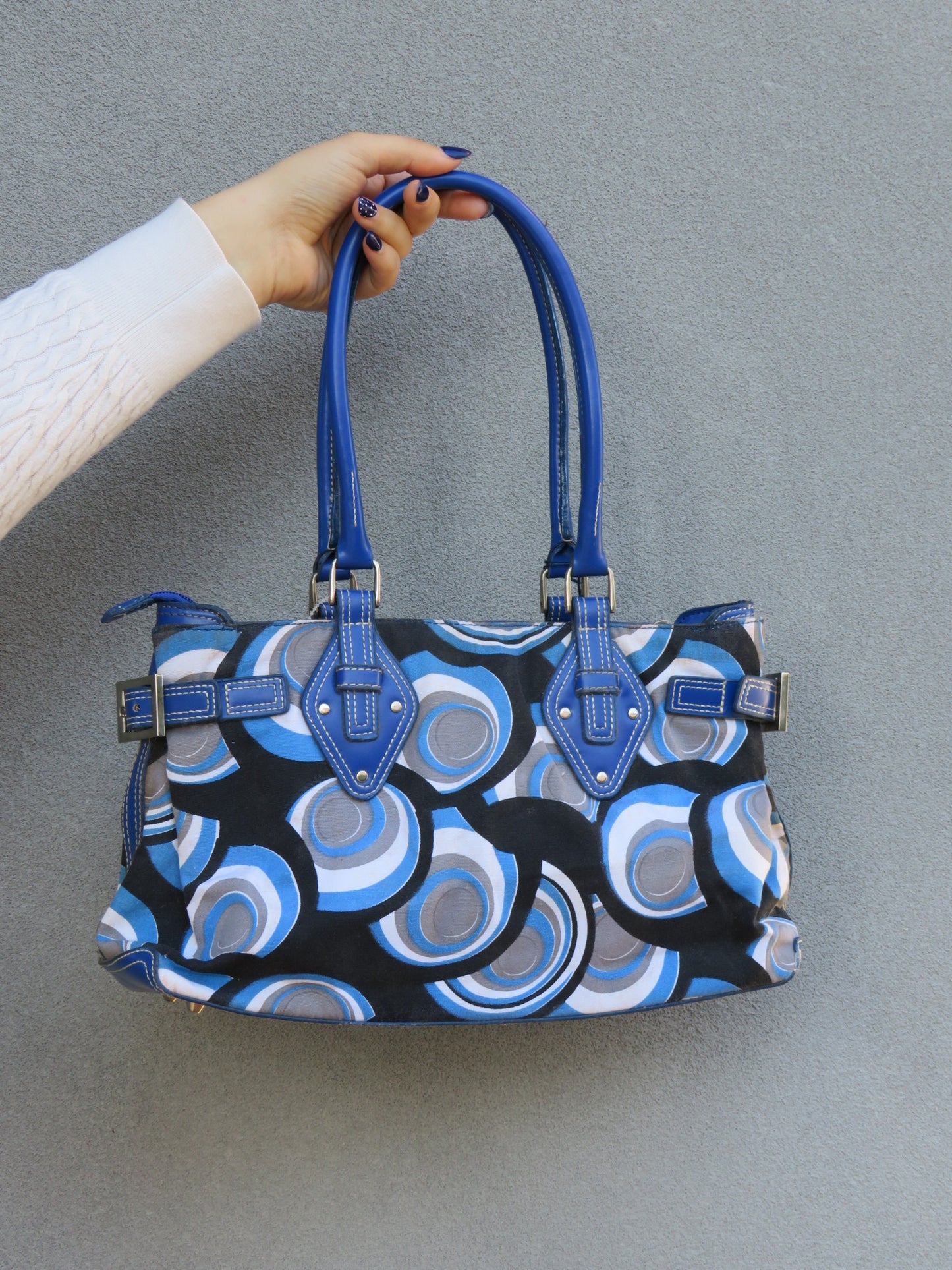 Blue Patterned Bag
