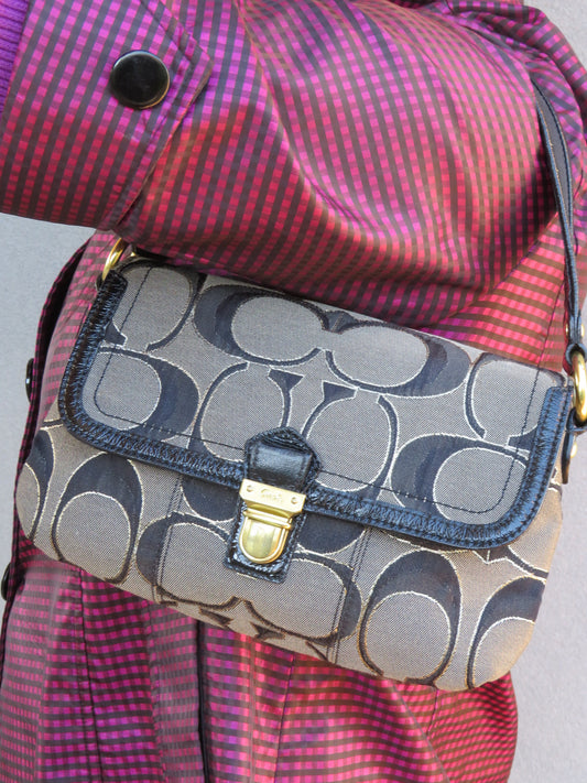 Black and Gold Coach Bag