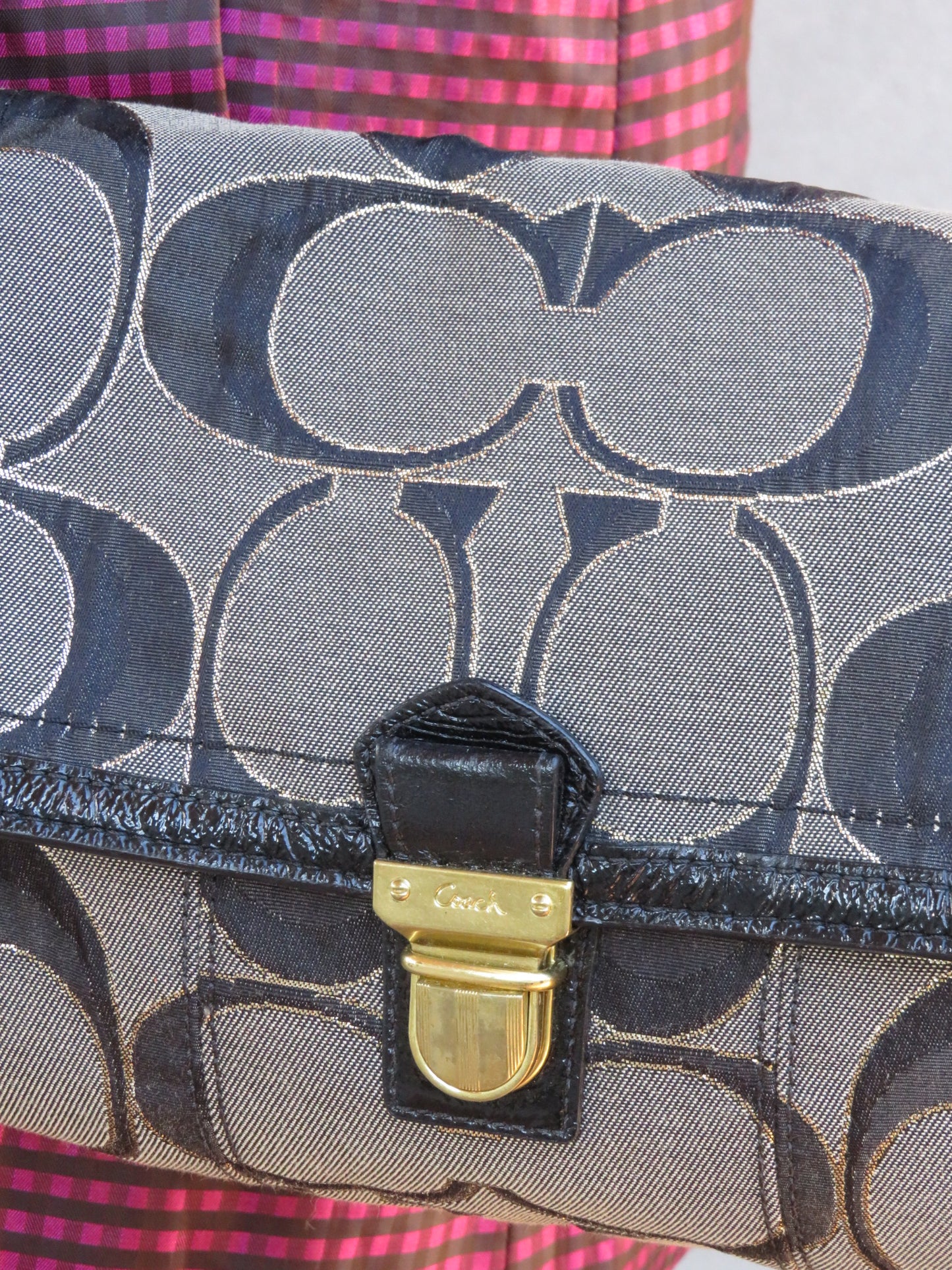 Black and Gold Coach Bag