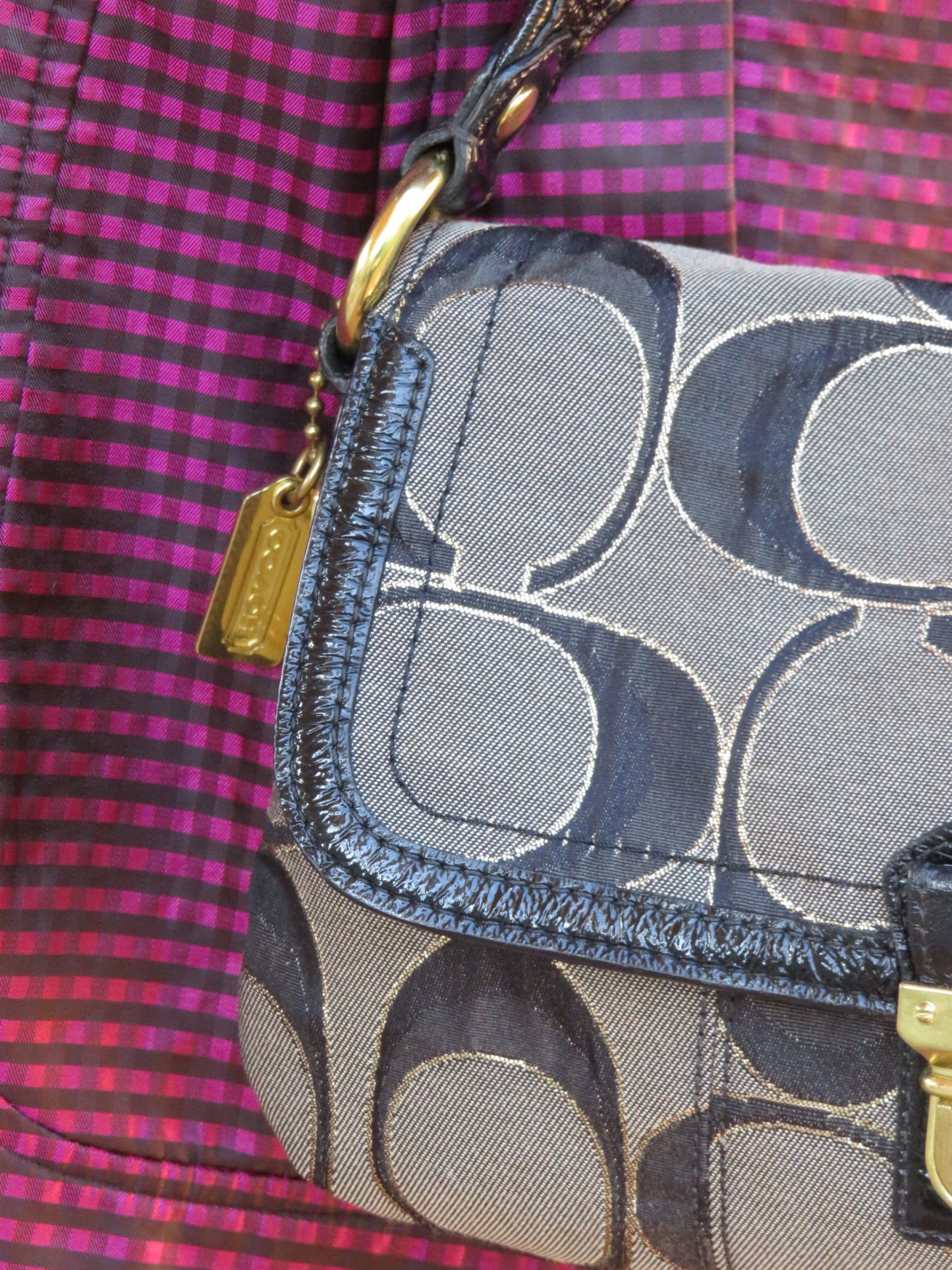 Black and Gold Coach Bag