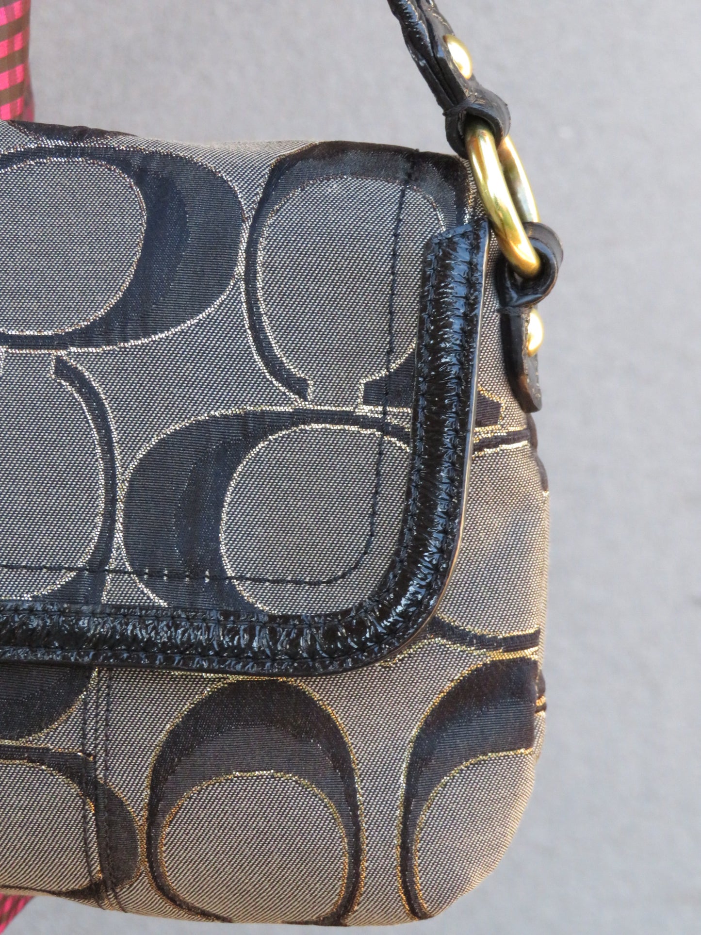 Black and Gold Coach Bag